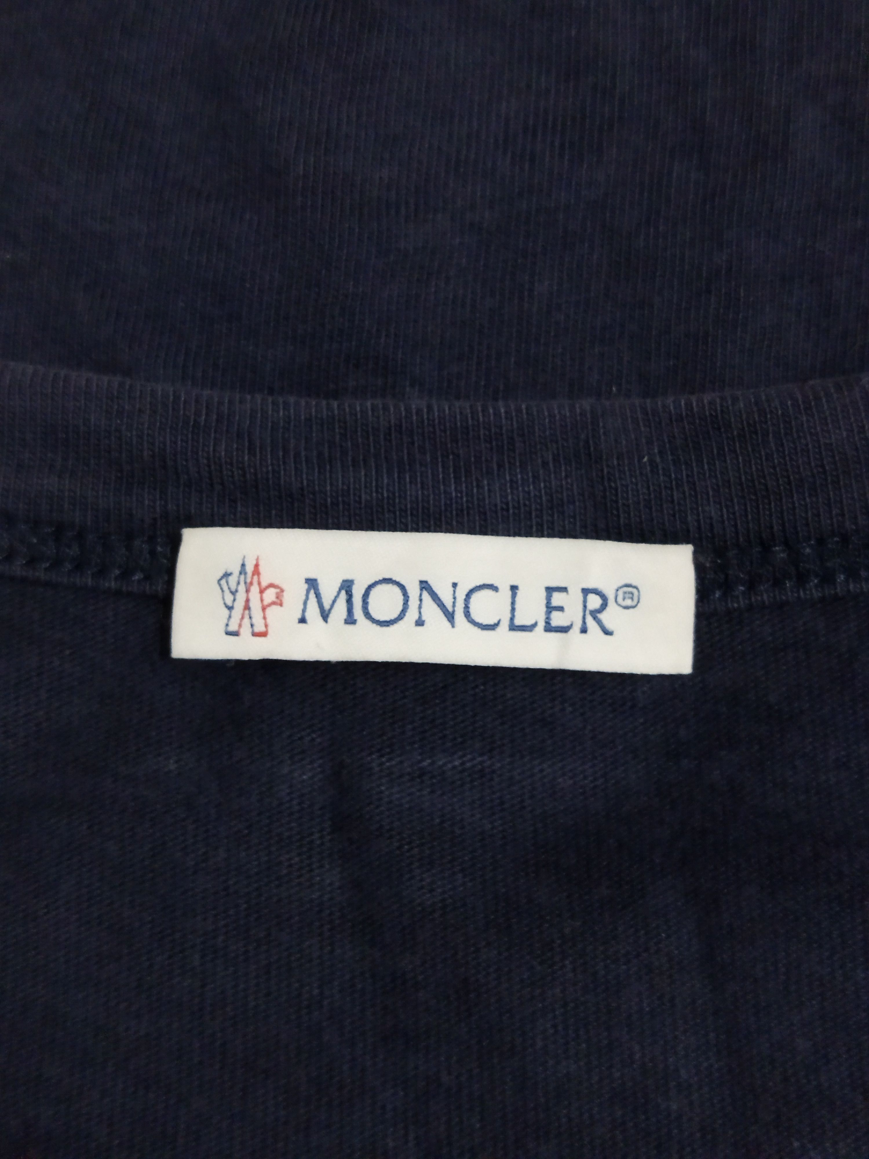 Moncler Moncler Spell Out Navy Logo Tee Size US L / EU 52-54 / 3 - 4 Thumbnail