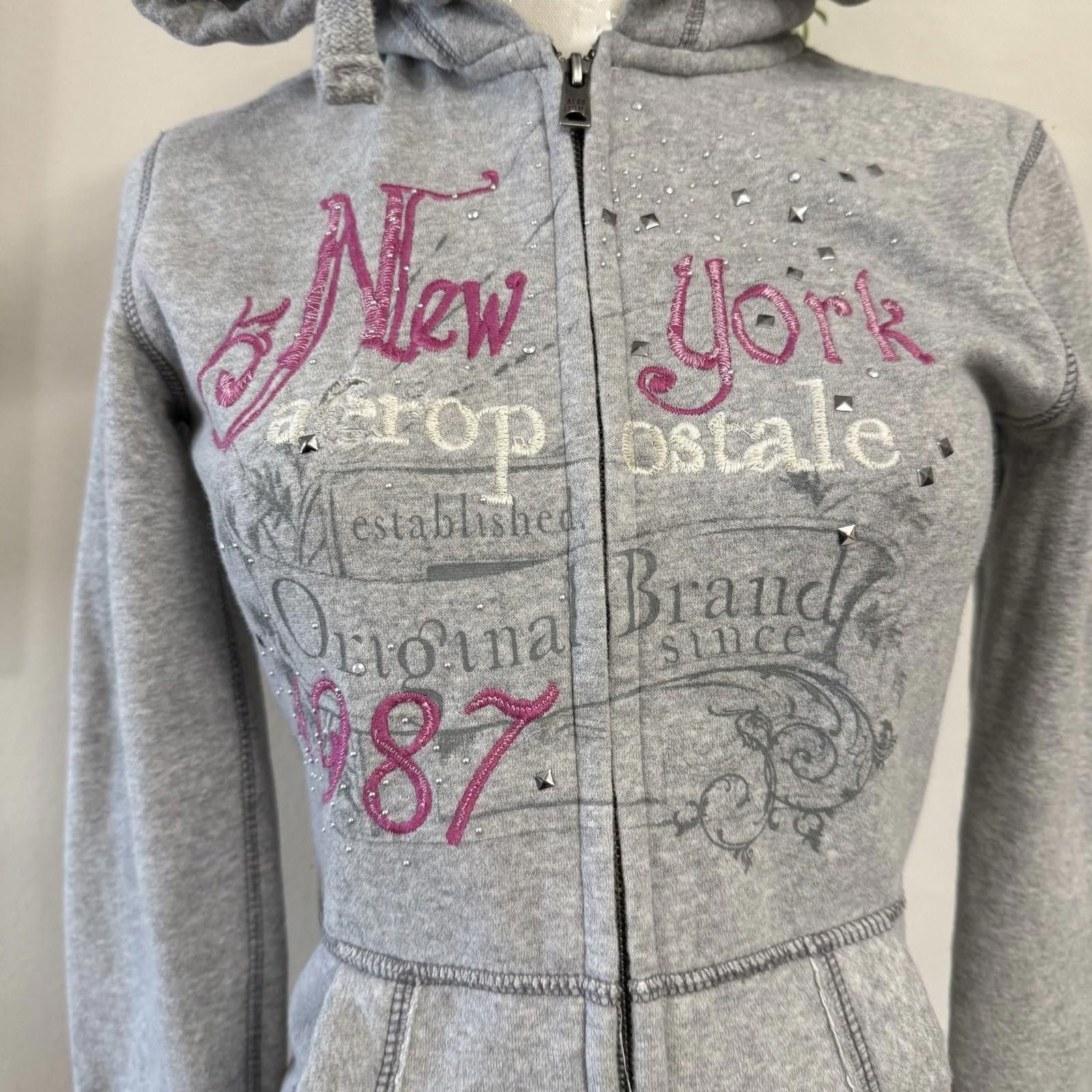 Aeropostale Y2k Aeropostale Womens Zip Up Hoodie M Size M / US 6-8 / IT 42-44 - 2 Thumbnail