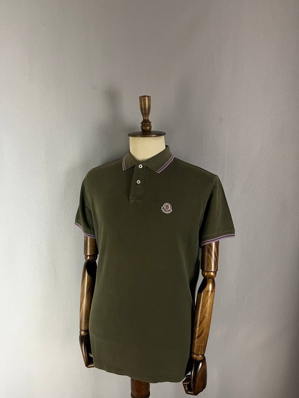 Moncler Moncler Polo Tee T Shirt Olive Size US XL / EU 56 / 4 - 1 Thumbnail