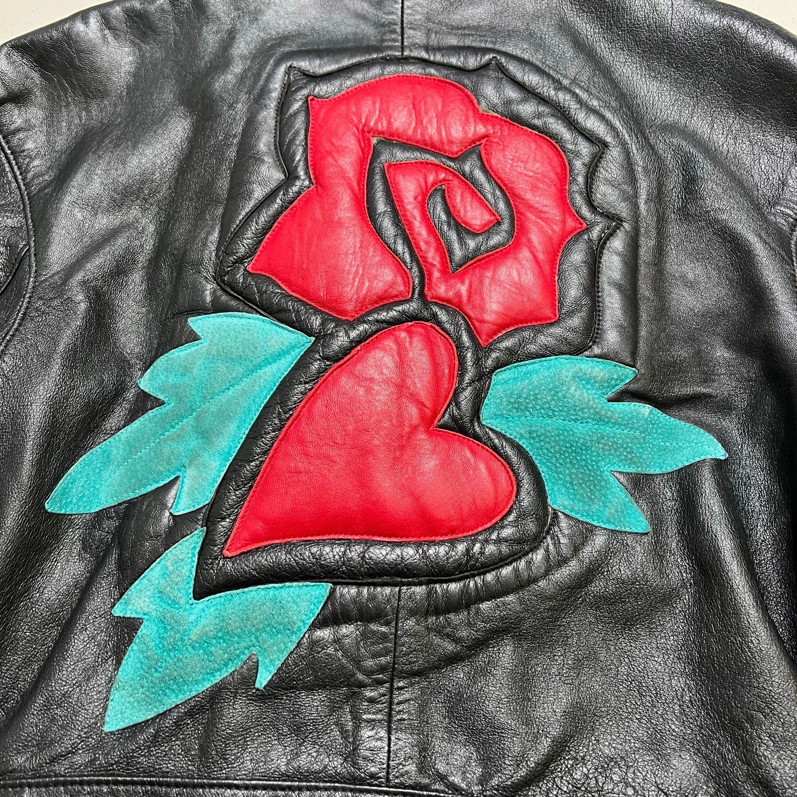 Vintage Vintage Outerwear by Phoenix Rose Heart Leather Jacket M Size M / US 6-8 / IT 42-44 - 13 Thumbnail