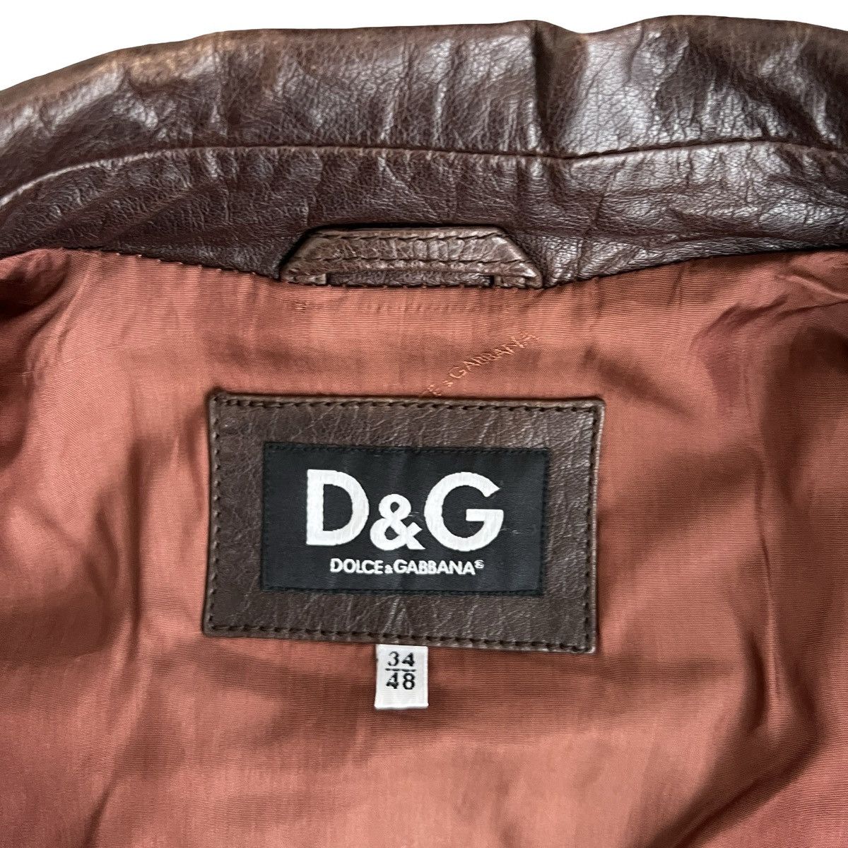Dolce & Gabbana VINTAGE D&G Cut-off Suede Panel Leather Jacket Size US M / EU 48-50 / 2 - 5 Thumbnail