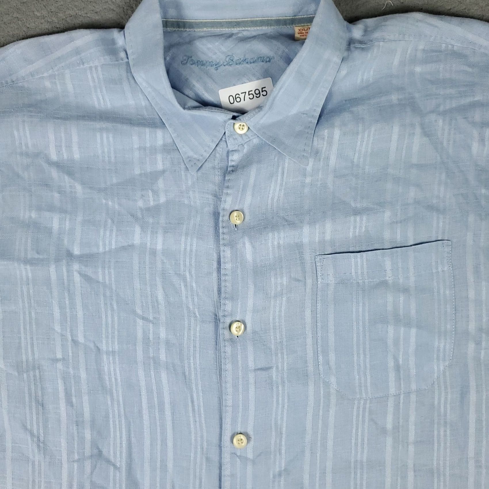 Tommy Bahama Tommy Bahama Shirt Mens 2XL Blue Linen Hawaiian Button-Up Short Sleeve Size US XXL / EU 58 / 5 - 2 Thumbnail