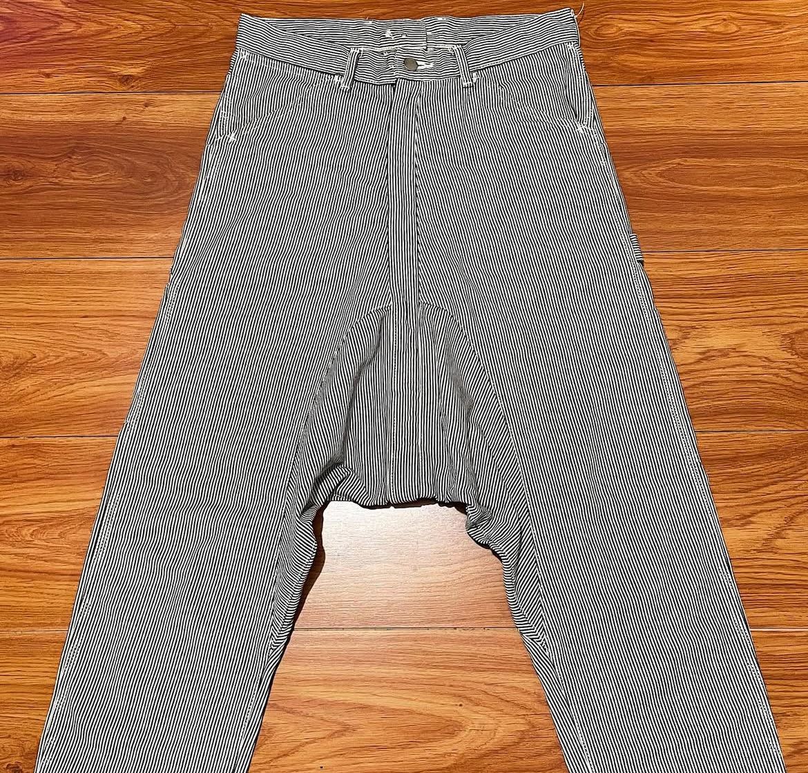 Comme des Garcons AD2011 Ganryu Cdg Hickory Stripe Drop Crotch Painter Pants Size US 30 / EU 46 - 2 Thumbnail