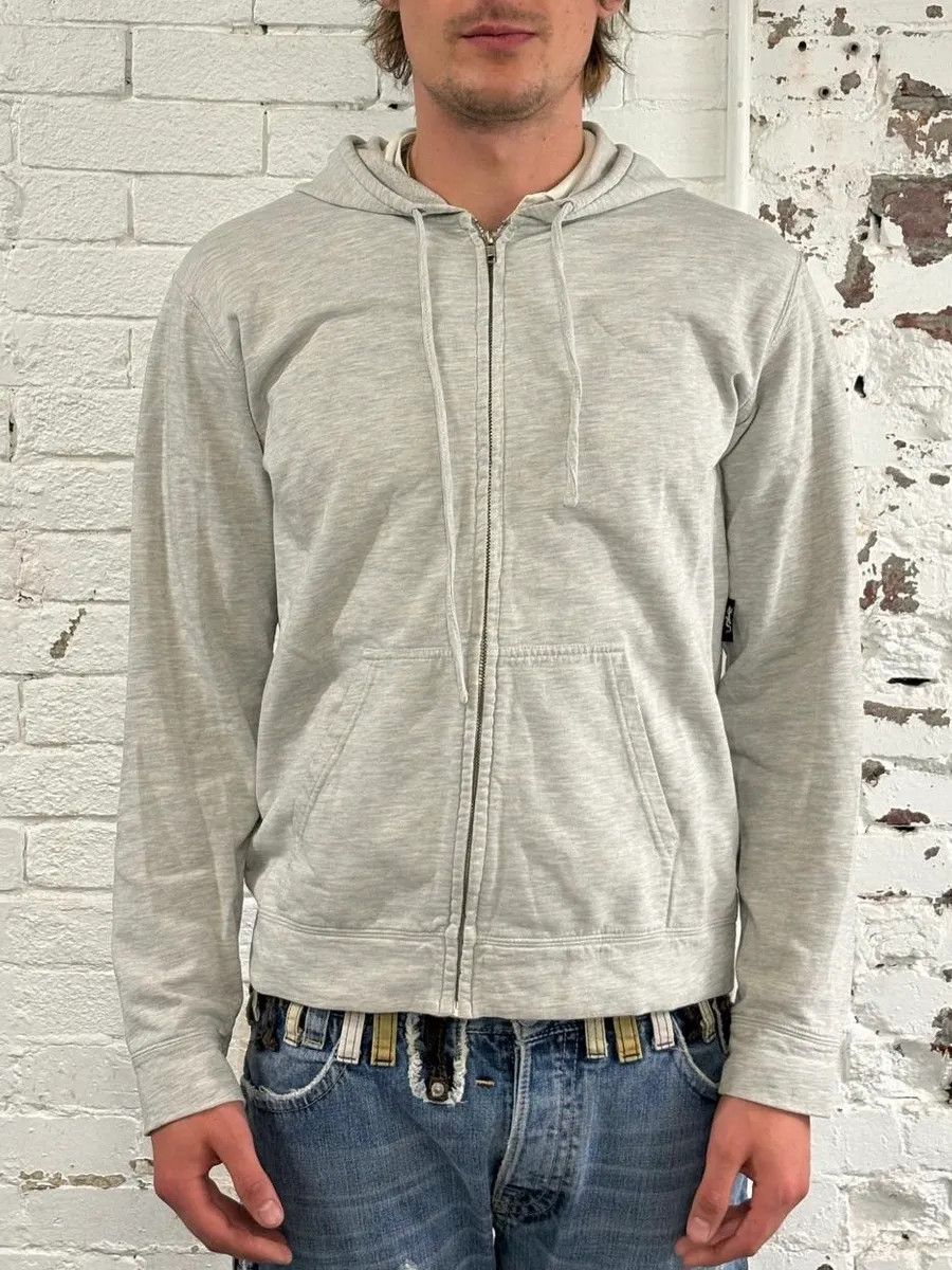 agnes b. Agnès B Grey Minimalist Zip-Up Hoodie Size US M / EU 48-50 / 2 - 2 Thumbnail
