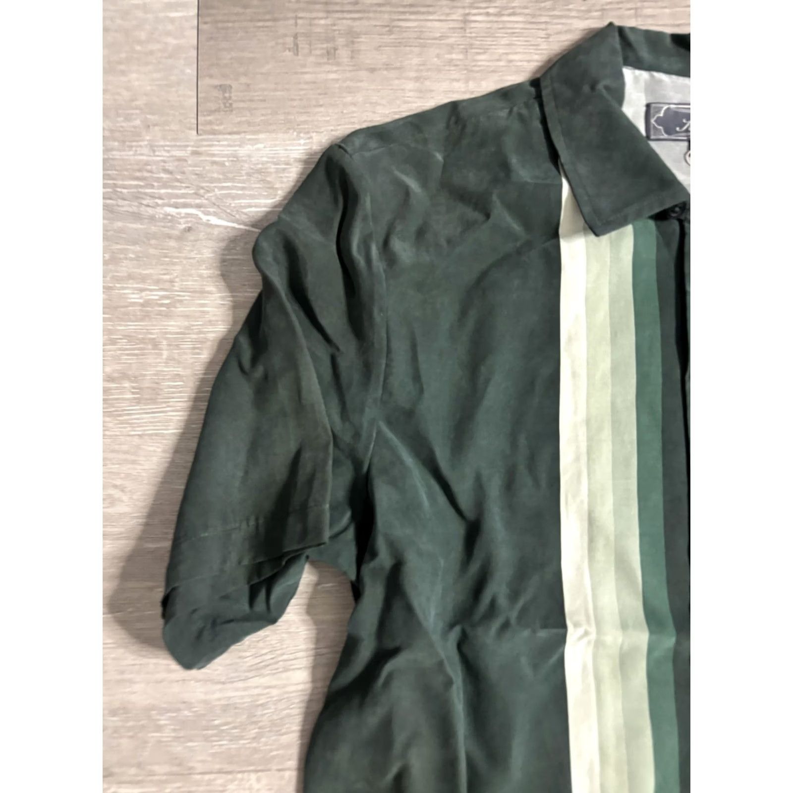 Kith Kith Shirt Mens XS Green Geometric Stripe Short Sleeve Button Front Casual Size US XS / EU 42 / 0 - 2 Thumbnail
