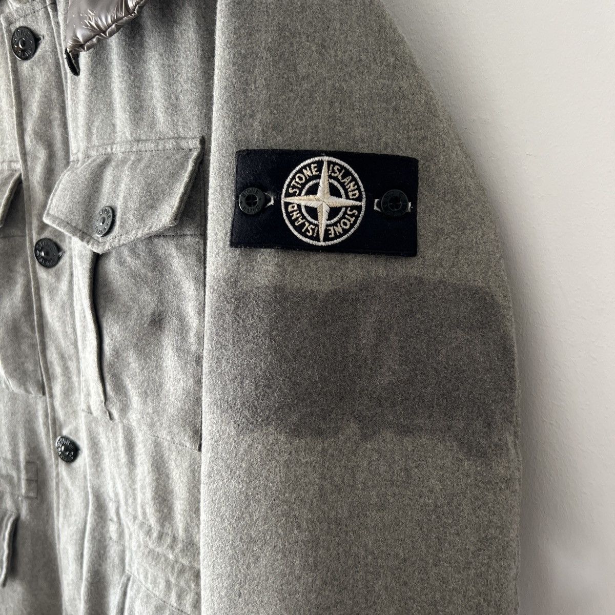 Stone Island 🔥🔥 Stone Island Grey Wool Blend Ice Jacket Size US M / EU 48-50 / 2 - 7 Thumbnail