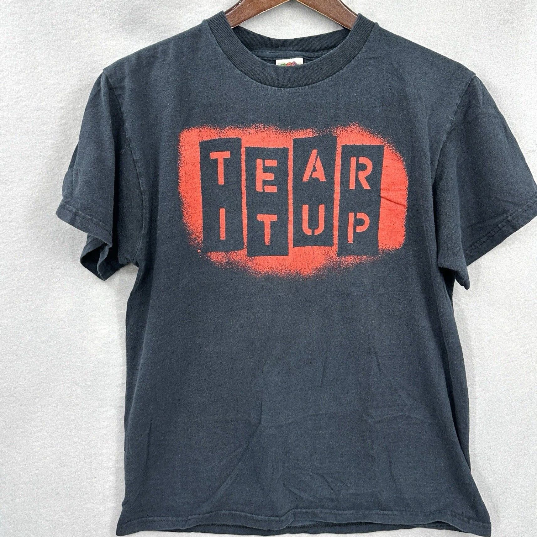 Fruit Of The Loom VINTAGE Tear It Up Black Flag Tour Shirt Men M Hardcore Punk Rock Band Last Line Shirt M Black Cotton Jersey Short Sleeve Crew Neck Rock Size US M / EU 48-50 / 2 - 2 Thumbnail