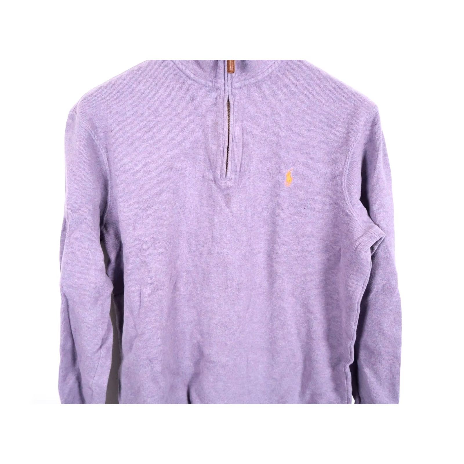 Polo Ralph Lauren Polo Ralph Lauren Sweater Shirt Pullover 1/4-Zip Mens Large Light Purple Cotton Knit Embroidered Pony Vintage Preppy Classic Retro Size US L / EU 52-54 / 3 - 4 Thumbnail