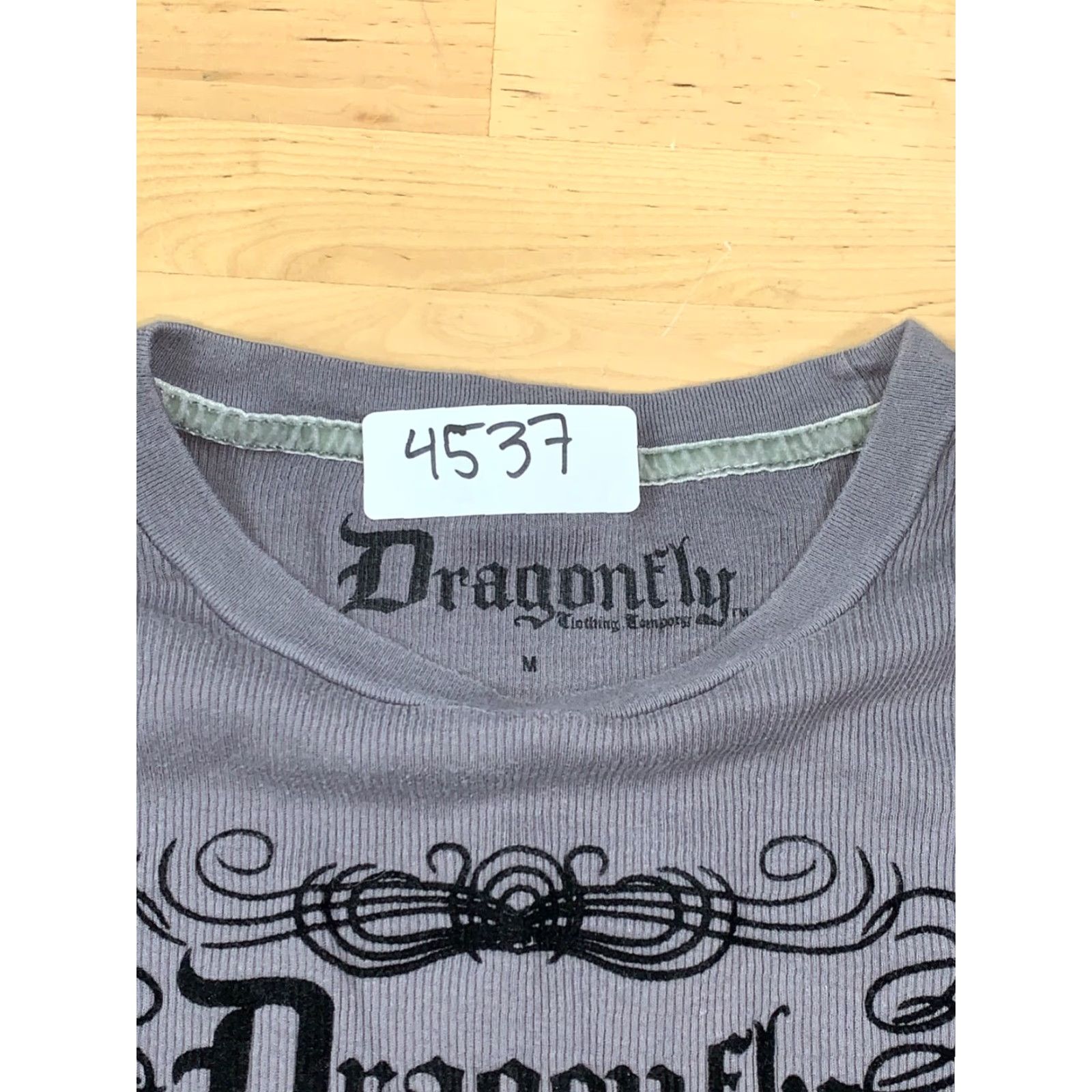 Vintage Dragonfly Mens Thermal Long Sleeve Shirt Gray M Skull Grunge #4537 Size US M / EU 48-50 / 2 - 4 Thumbnail