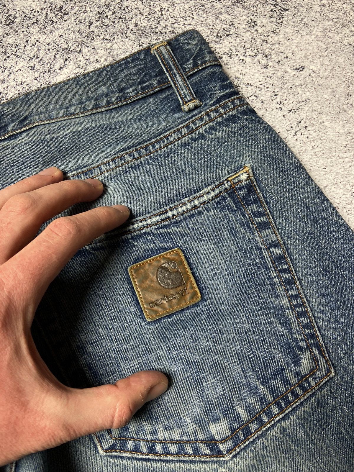 Carhartt × Vintage Vintage Carhartt Jeans Work Denim Pants Skate Style Rare Size US 33 - 4 Thumbnail