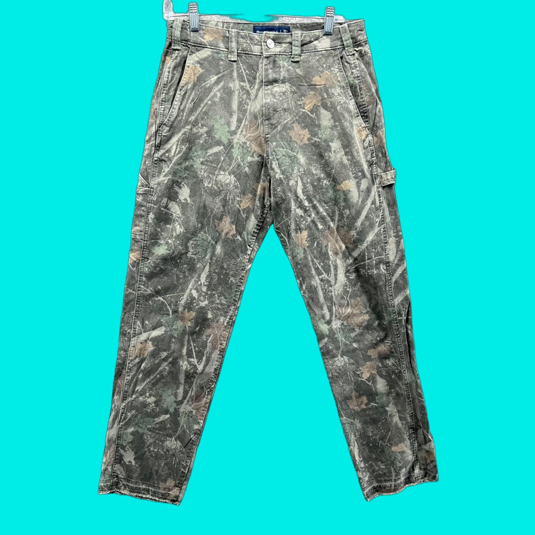 Abercrombie & Fitch VINTAGE Abercrombie & Fitch Cargo Pants Men 30x30 Green Camo Hunting Paratrooper Size US 30 / EU 46 - 1 Thumbnail