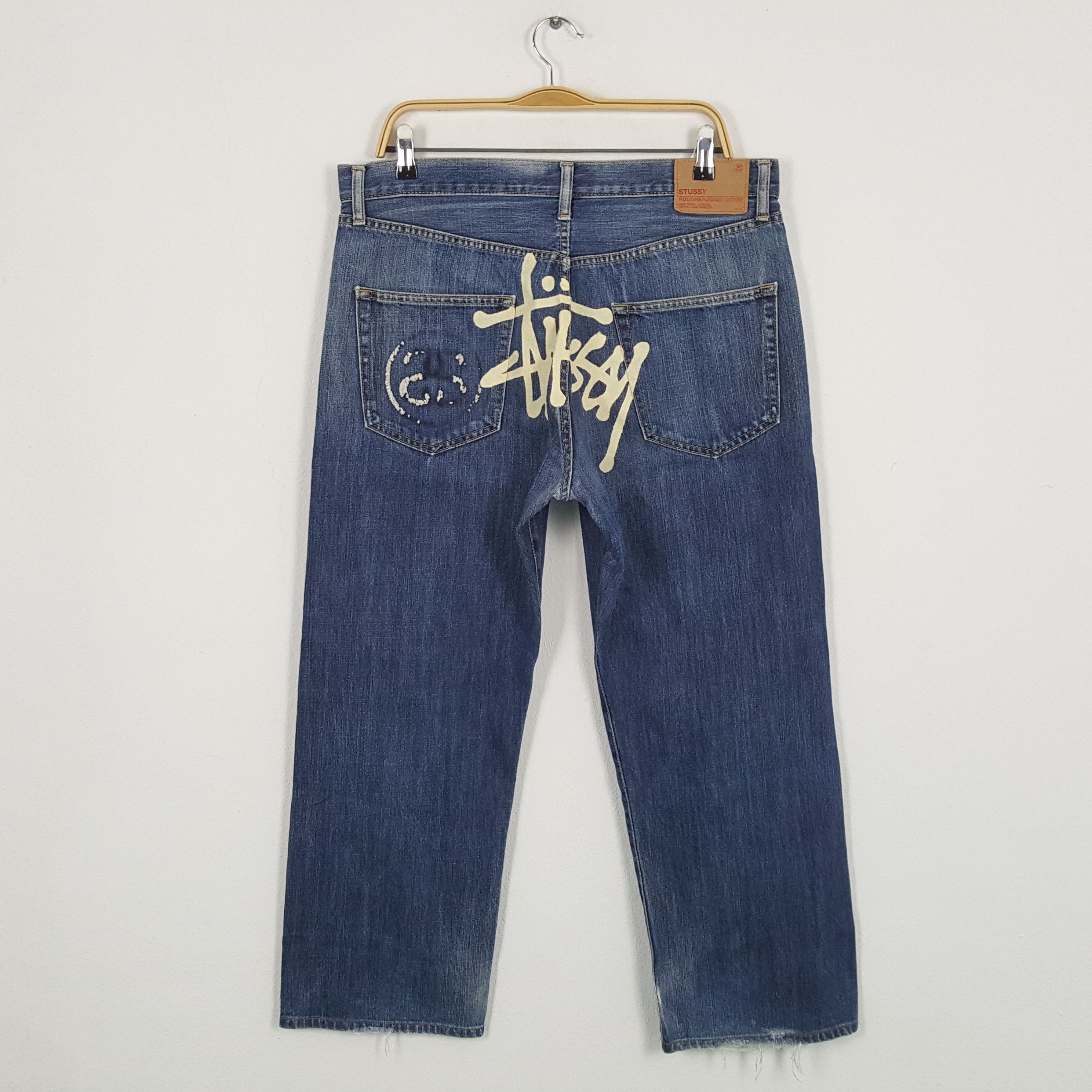 Stussy × Vintage Vintage STUSSY Streetwear Skateboard Logo Style Jeans Size US 34 / EU 50 - 1 Thumbnail