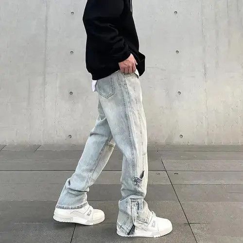 Japanese Brand Casual Zip Flared Trousers Slim Size US 30 / EU 46 - 4 Thumbnail