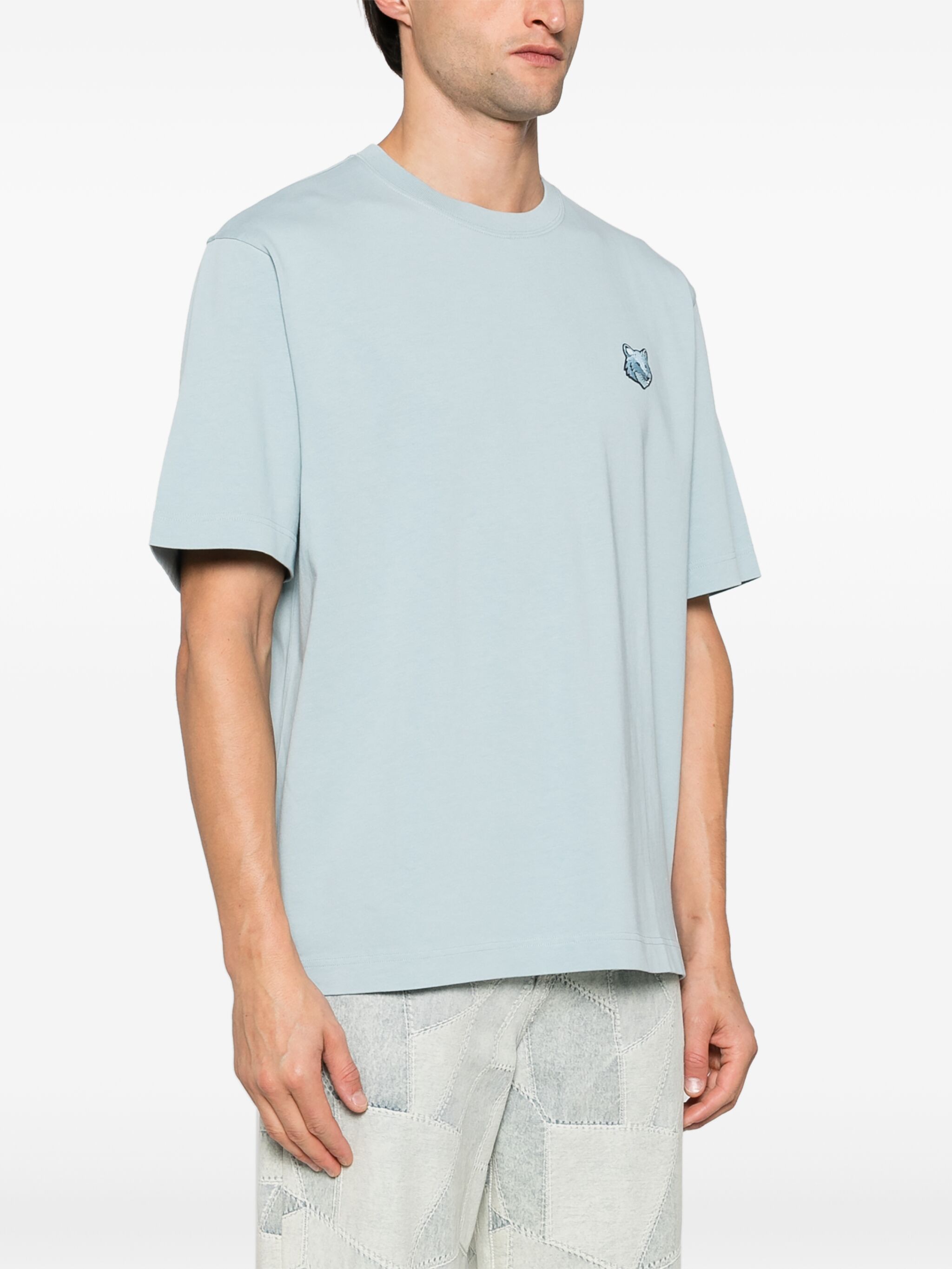 Maison Kitsune o1s22i1n1124 Oversized Bold Fox Head T-Shirt in Light Blue Size US S / EU 44-46 / 1 - 3 Thumbnail