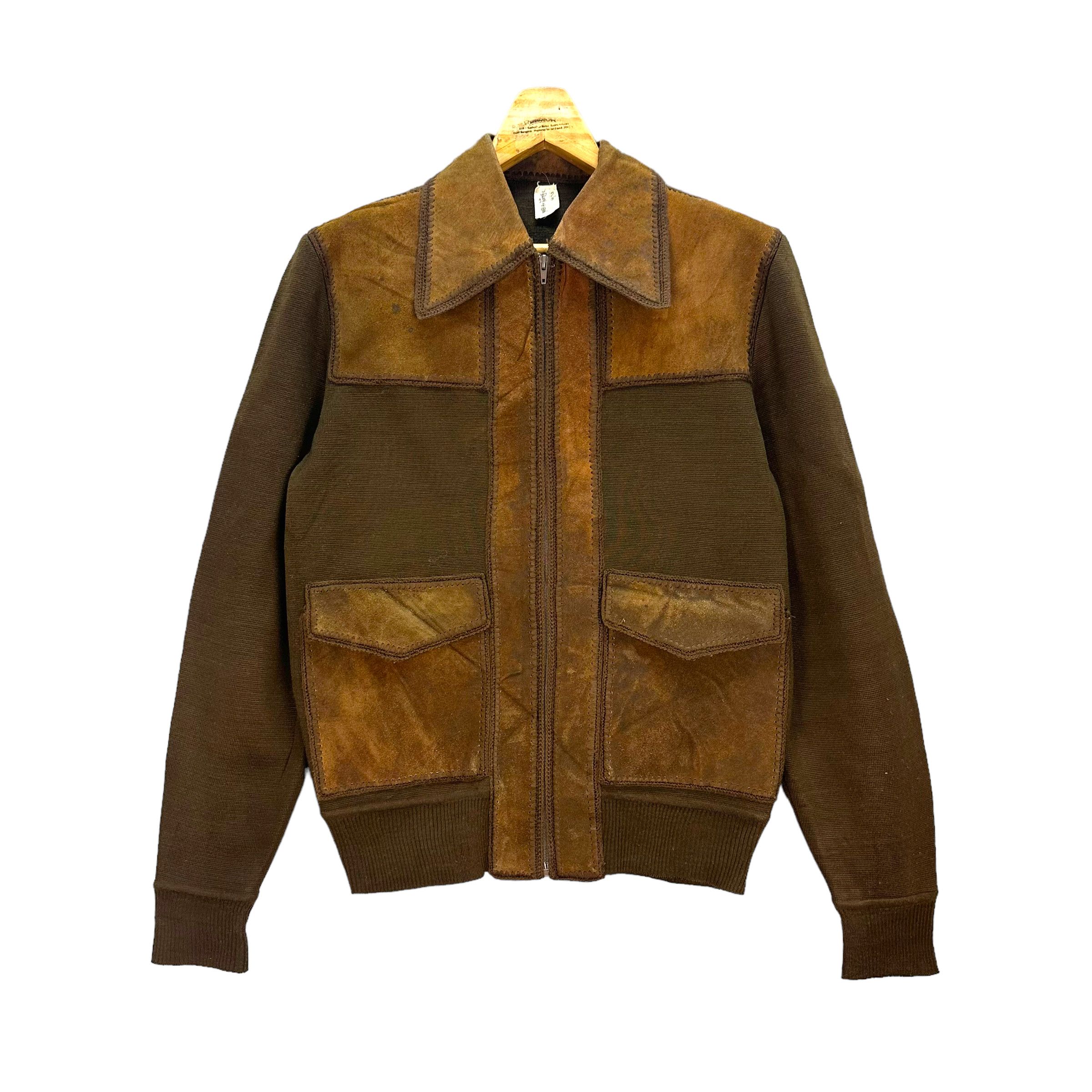 Japanese Brand VINTAGE UNBRAND SUEDE HYBRID JACKET #7880-187 Size US S / EU 44-46 / 1 - 1 Thumbnail