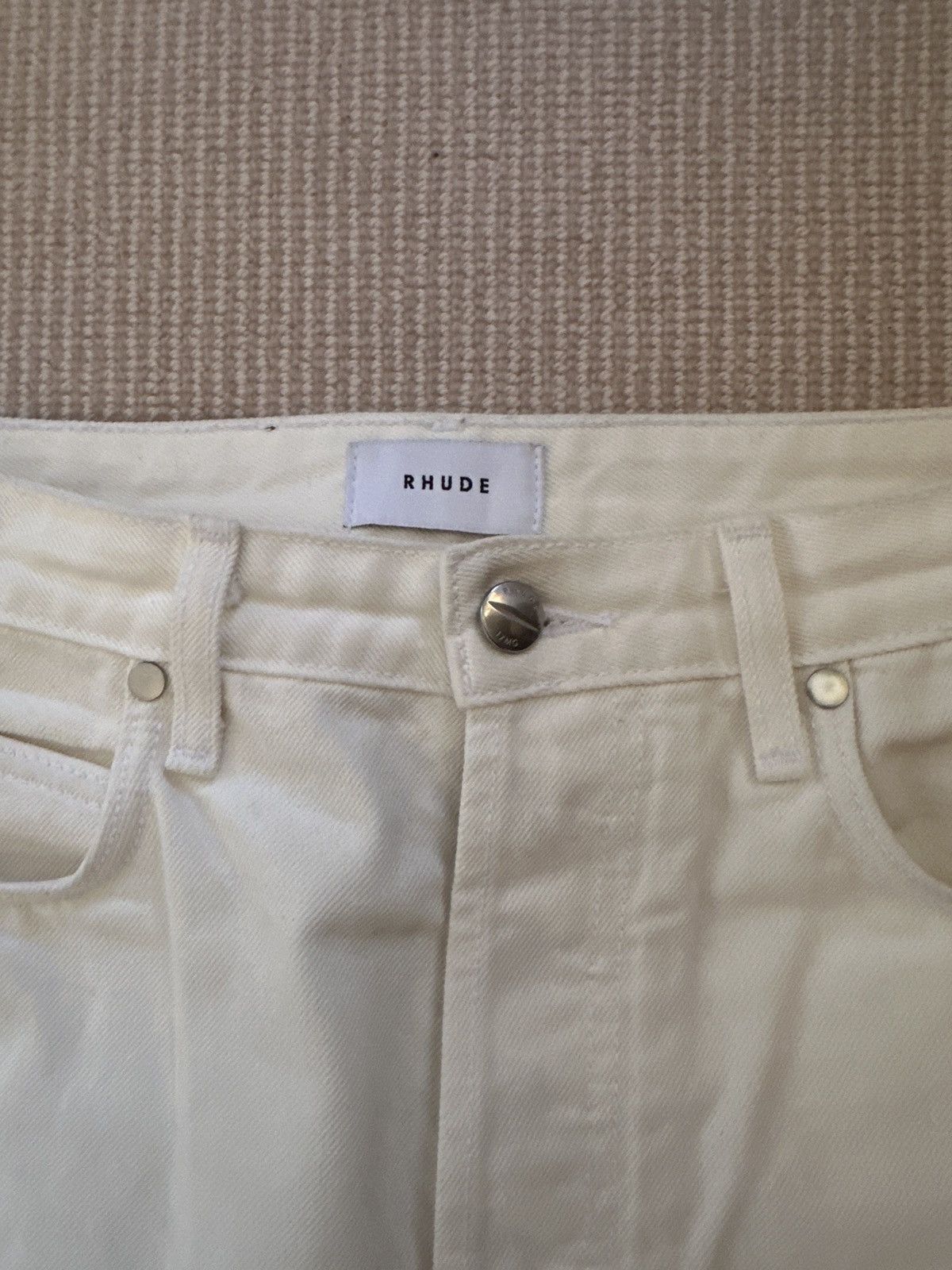 Rhude White Denim Rhude Jeans Size 30 Size US 30 / EU 46 - 12 Thumbnail