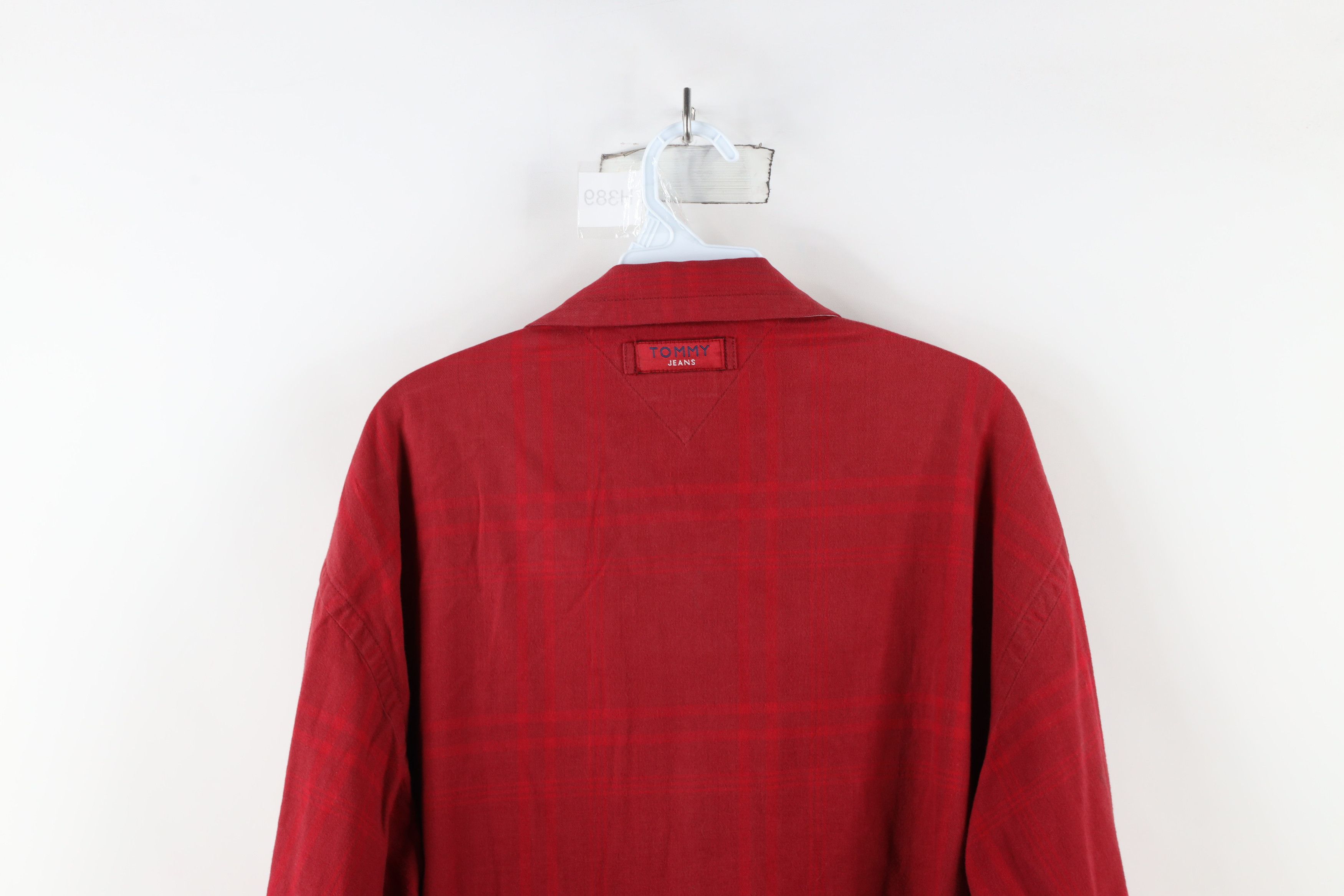 Tommy Hilfiger × Vintage Vintage 90s Tommy Hilfiger Out Flannel Full Zip Shirt Jacket Size US L / EU 52-54 / 3 - 18 Thumbnail