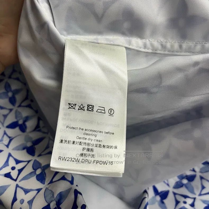 Louis Vuitton Louis Vuitton Blue Logo full-print hooded jacket Size XS / US 0-2 / IT 36-38 - 4 Thumbnail