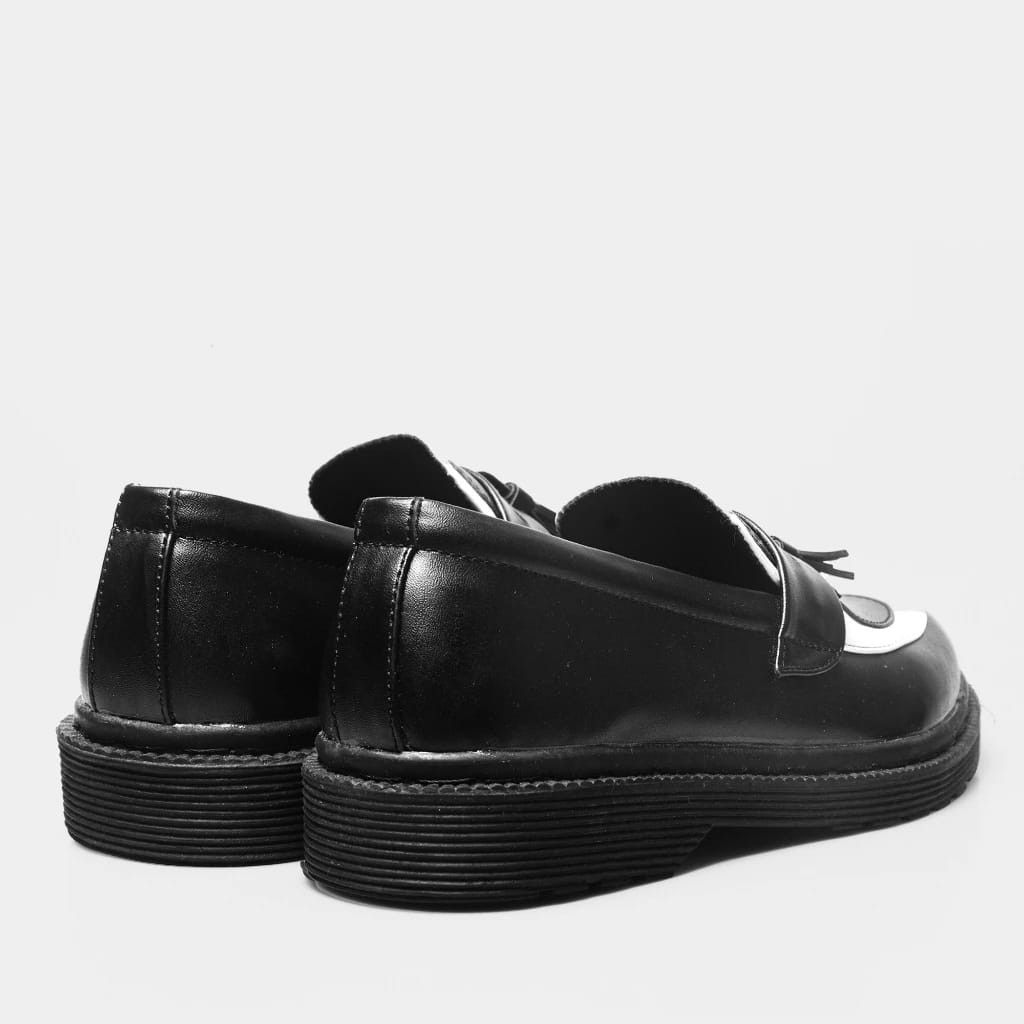 Designer Mens Combi Tassel Loafer Black White Size US 10 / EU 43 - 4 Thumbnail