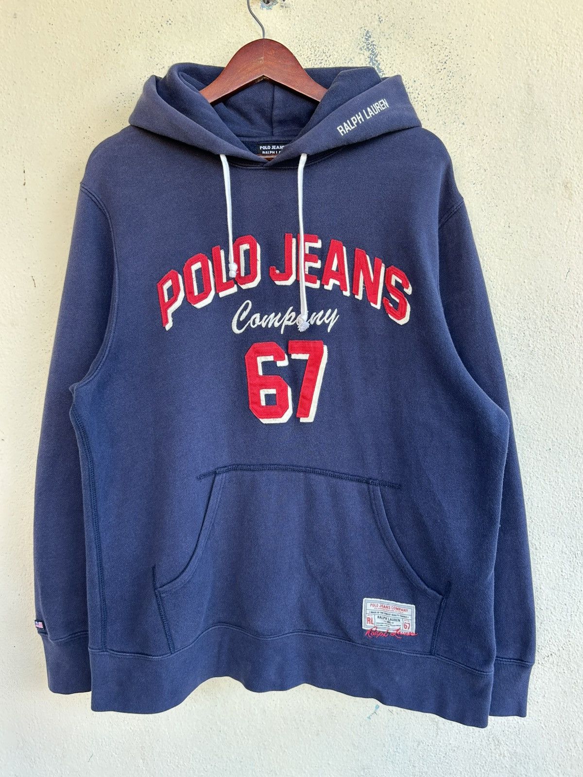 Polo Ralph Lauren × Ralph Lauren × Vintage Polo Jeans Company Sunfaded Hoodie Size US L / EU 52-54 / 3 - 1 Thumbnail