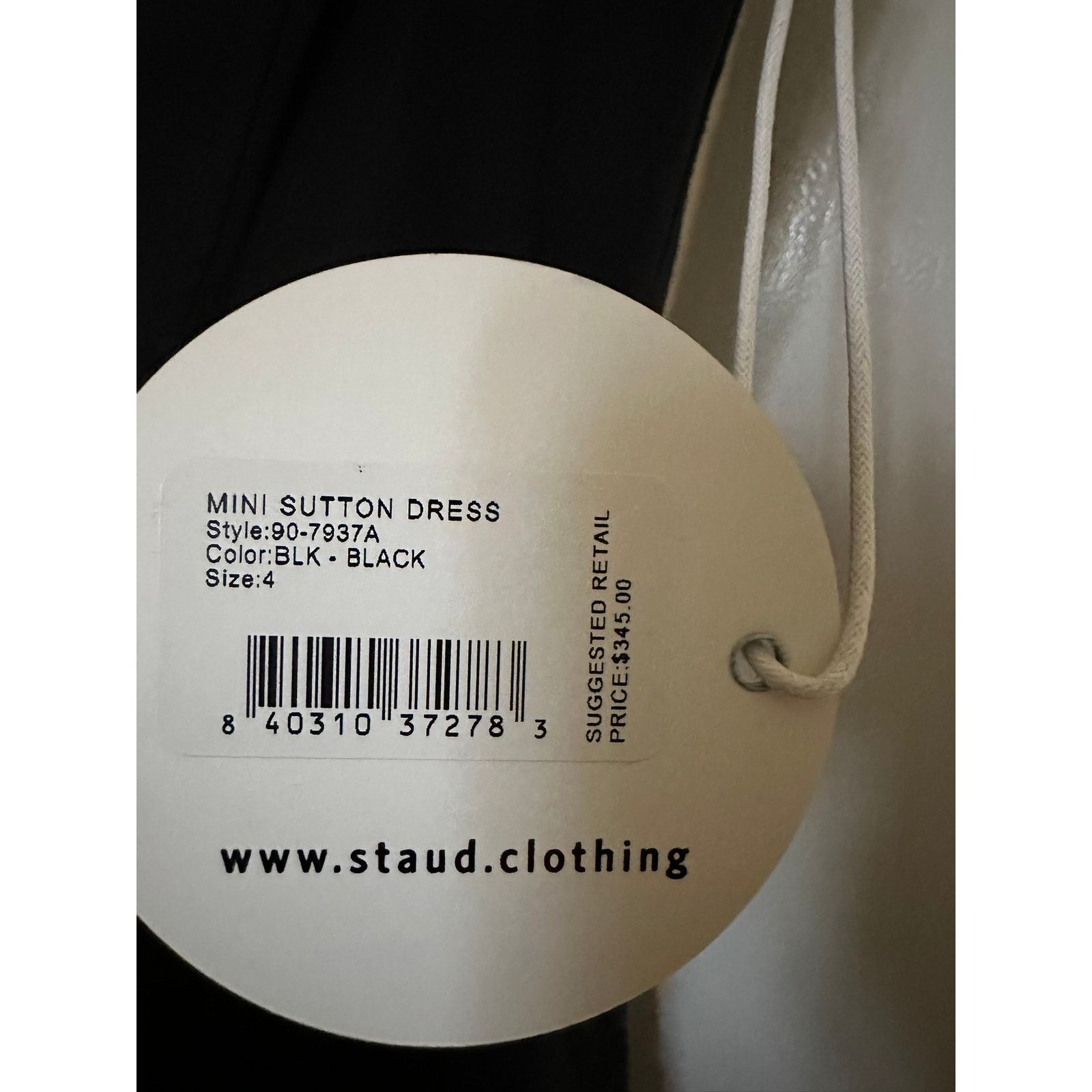 Staud Authentic Staud mini Sutton black dress Size S / US 4 / IT 40 - 3 Thumbnail