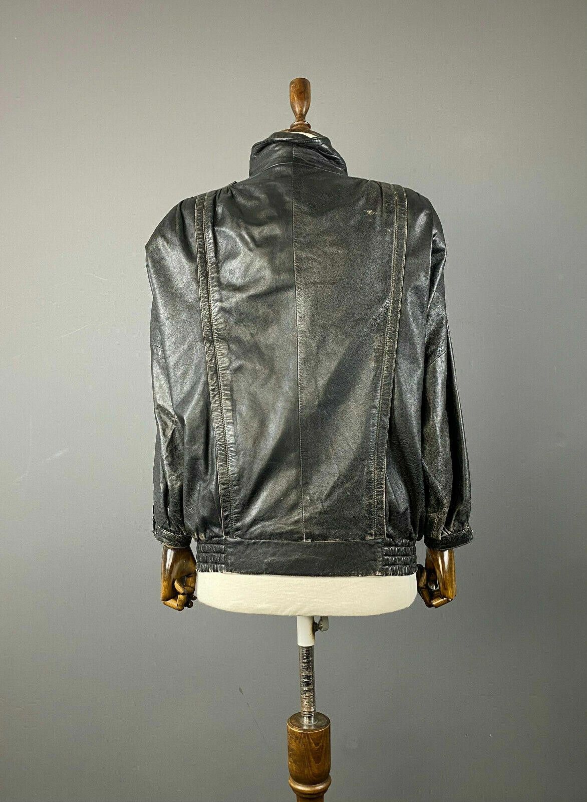 JET SET Ladies Jet Set Black Genuin Leather Jacket Size 36 Size M / US 6-8 / IT 42-44 - 7 Thumbnail