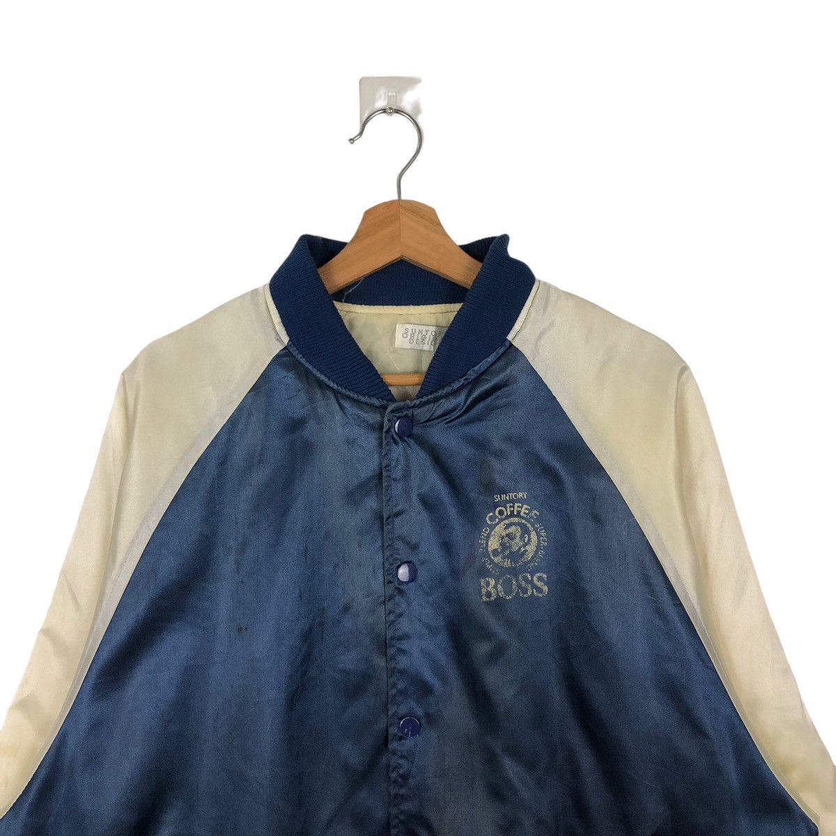 Japanese Brand TRUE VINTAGE BOMBER JACKET SATIN SUNTORY COFFEE BIG LOGO Size US M / EU 48-50 / 2 - 2 Thumbnail