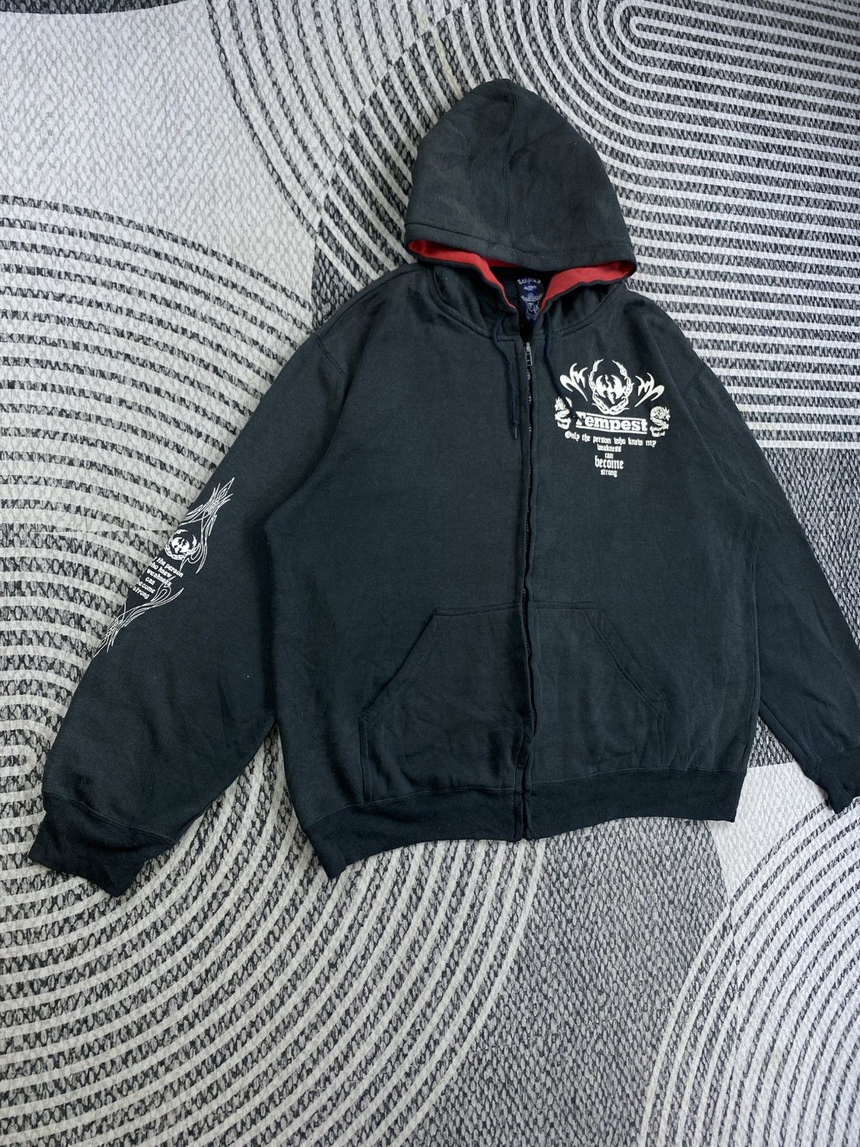 Japanese Brand Vintage Tempest Chrome Hearts Style Zipper Hoodie Size US XL / EU 56 / 4 - 4 Thumbnail