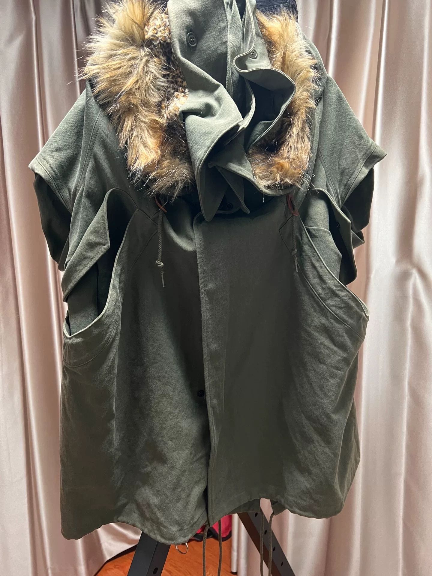 junya watanabe military style oversized coat