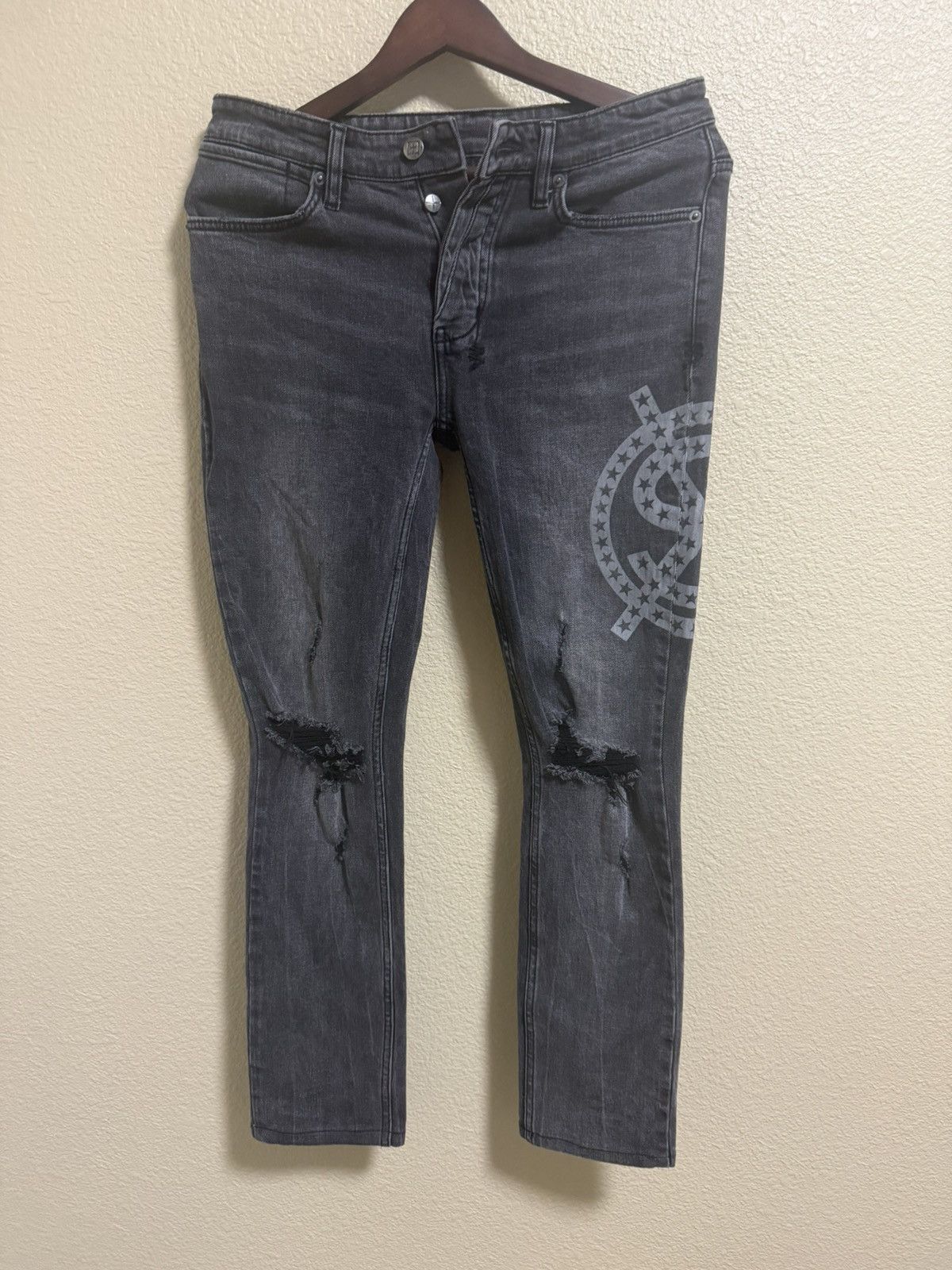 Ksubi Van Winkle Paradox Star Grey Jean size 29 barely worn