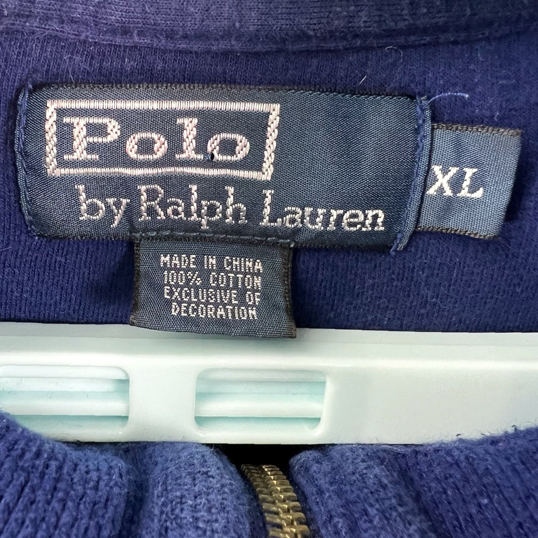 Polo Ralph Lauren Polo Ralph Lauren 1/4 Zip Pullover Sweatshirt Mens XL Blue Size US XL / EU 56 / 4 - 4 Thumbnail