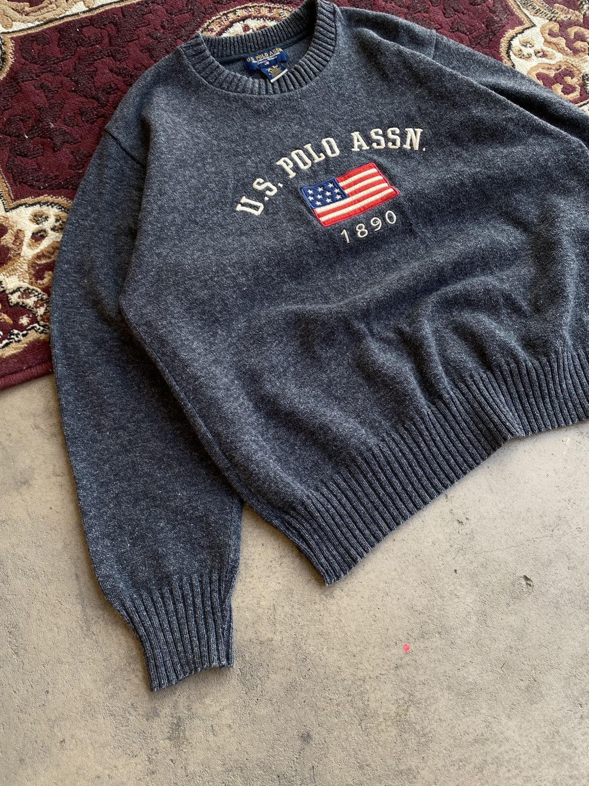 Polo Ralph Lauren × Ralph Lauren × U.S. Polo Assn. Vintage Ralph Lauren style Usa logo sweater knitwear Size US M / EU 48-50 / 2 - 2 Thumbnail