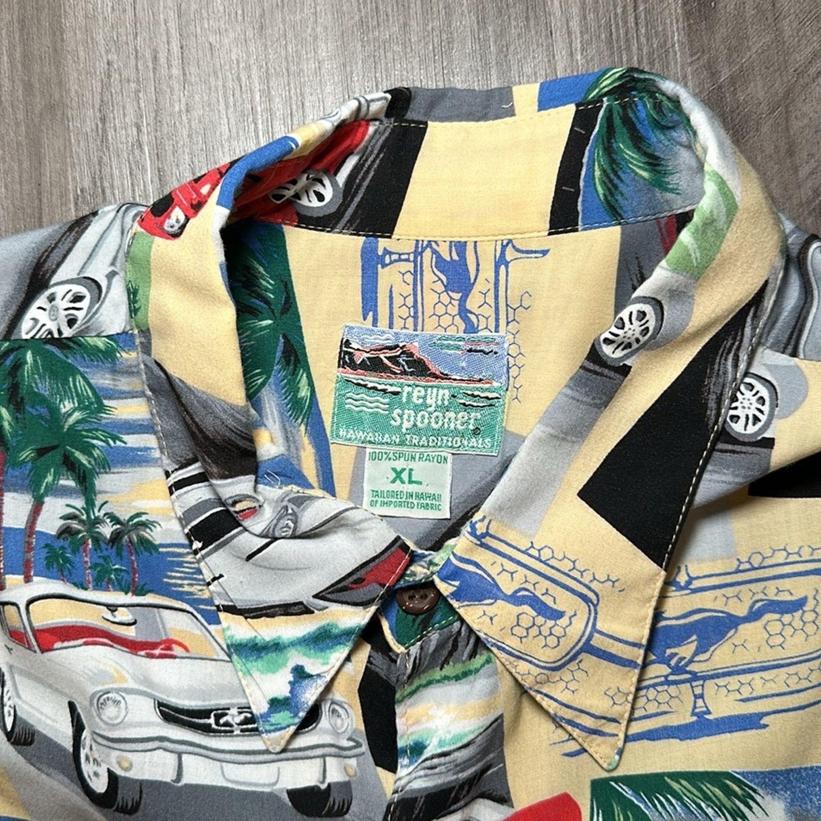 Reyn Spooner Reyn Spooner Diamond Head Ford Mustang Rayon - XL Size US XL / EU 56 / 4 - 5 Thumbnail