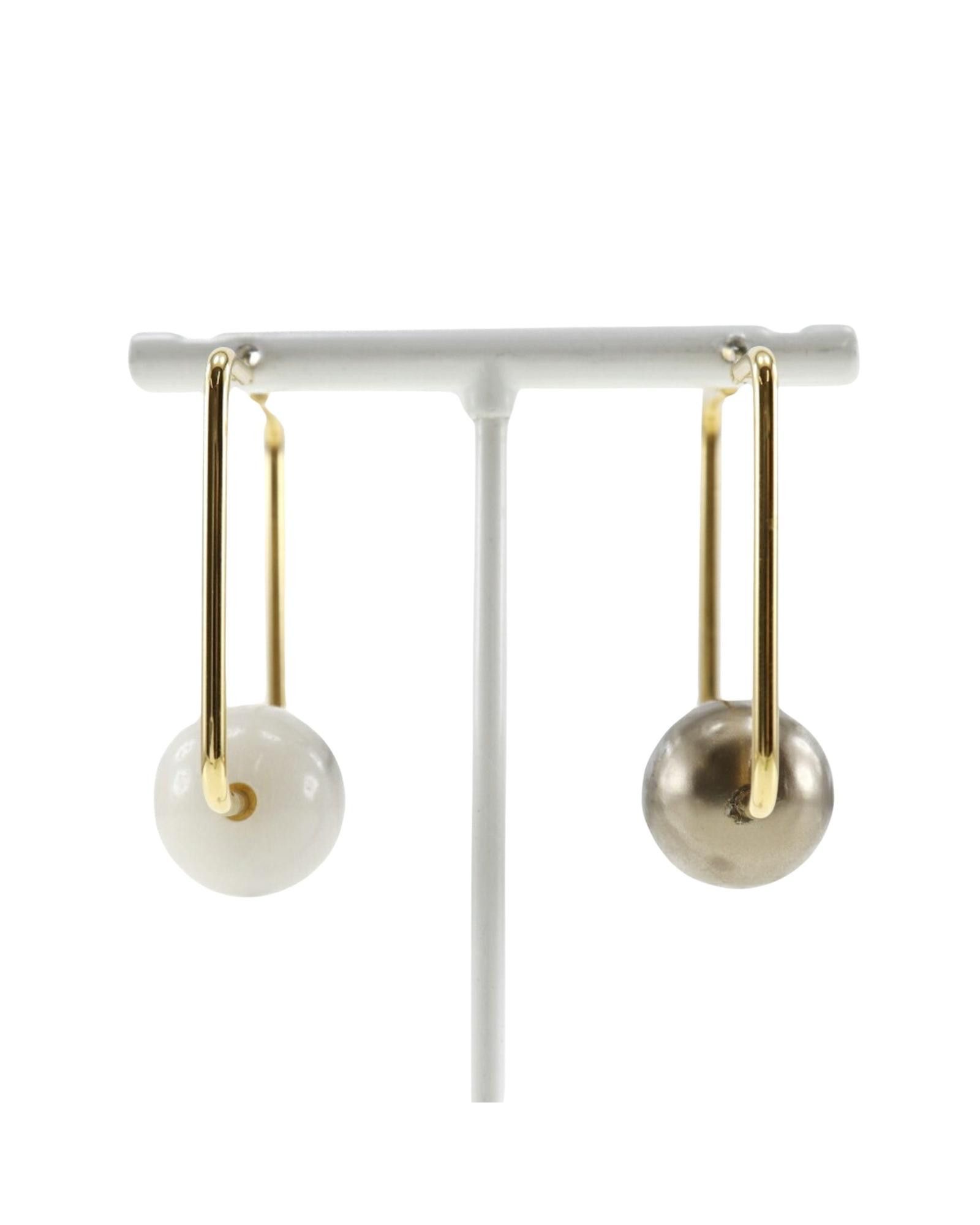 image of Celine Gold Plated Hoop Earrings For Women