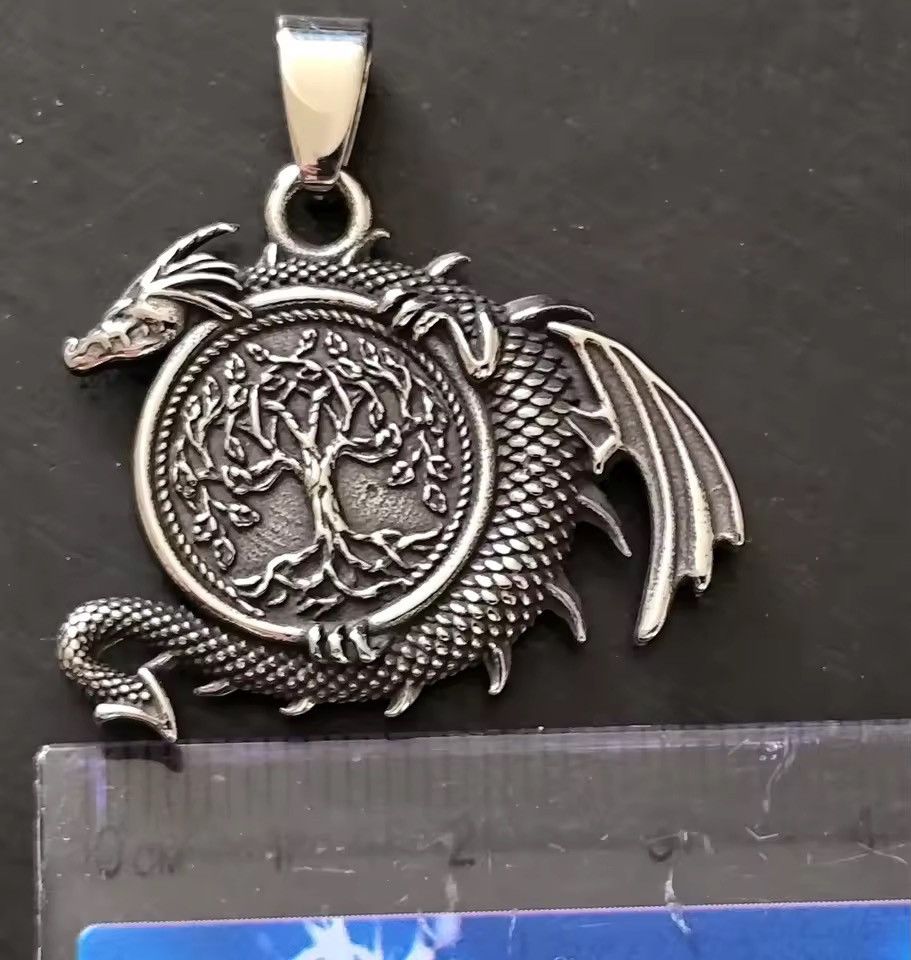 Jewelry Tree of Life and dragon Pendant Necklace Size ONE SIZE - 10 Thumbnail