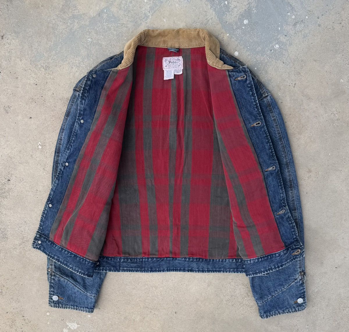 Polo Ralph Lauren Vintage Polo Ralph Lauren Denim Work Jacket Plaid Lining Size US L / EU 52-54 / 3 - 14 Thumbnail