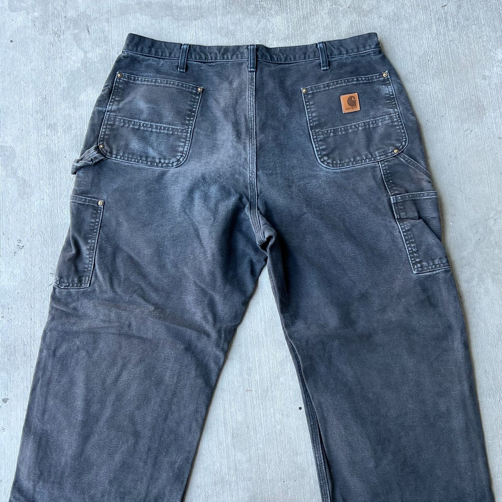 Carhartt × Vintage Carhartt faded black double knee work wear carpenter pants Size US 38 / EU 54 - 7 Thumbnail