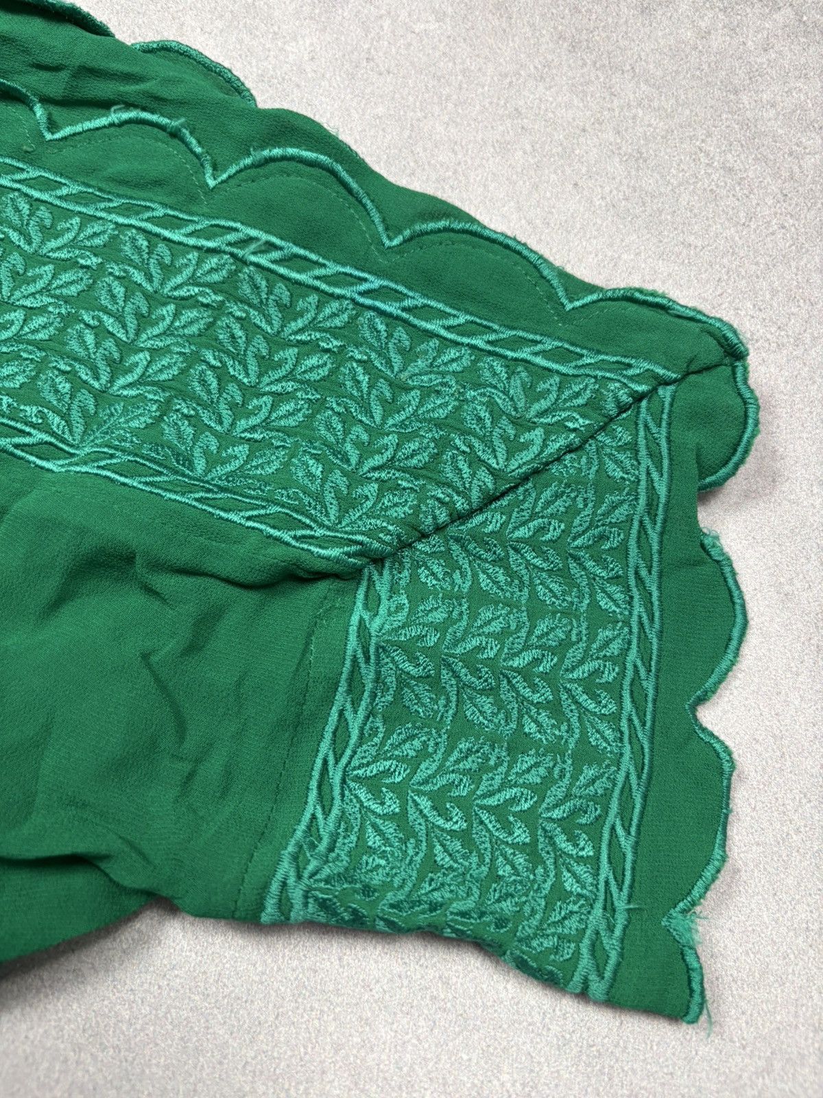 Isabel Marant Etoile Isabel Marant Étoile Green Embroidered Scallop Top Rare 48 Size XS / US 0-2 / IT 36-38 - 6 Thumbnail