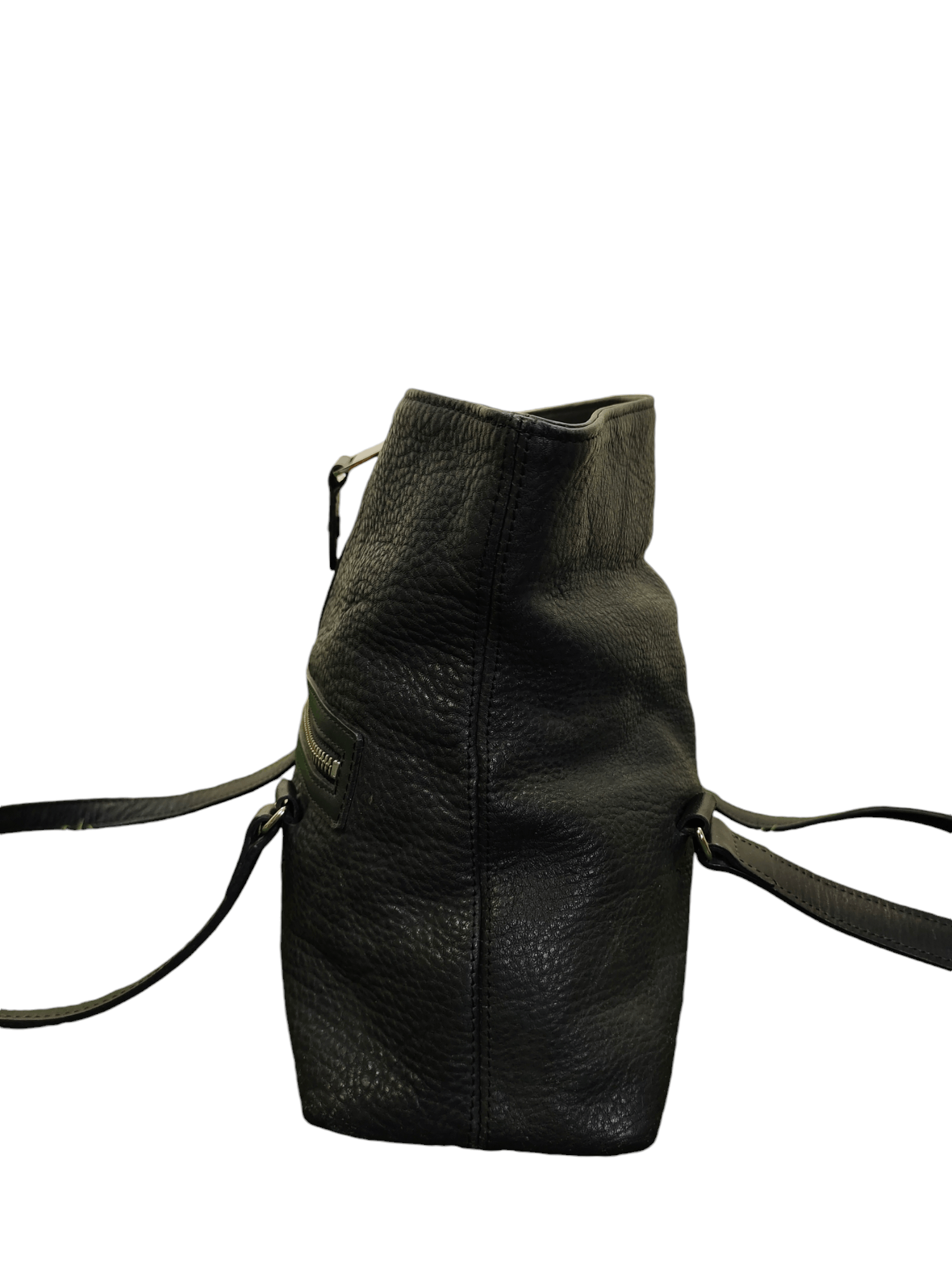 Courreges Vintage Courreges Black Patina Leather Tote Bag Size ONE SIZE - 7 Thumbnail