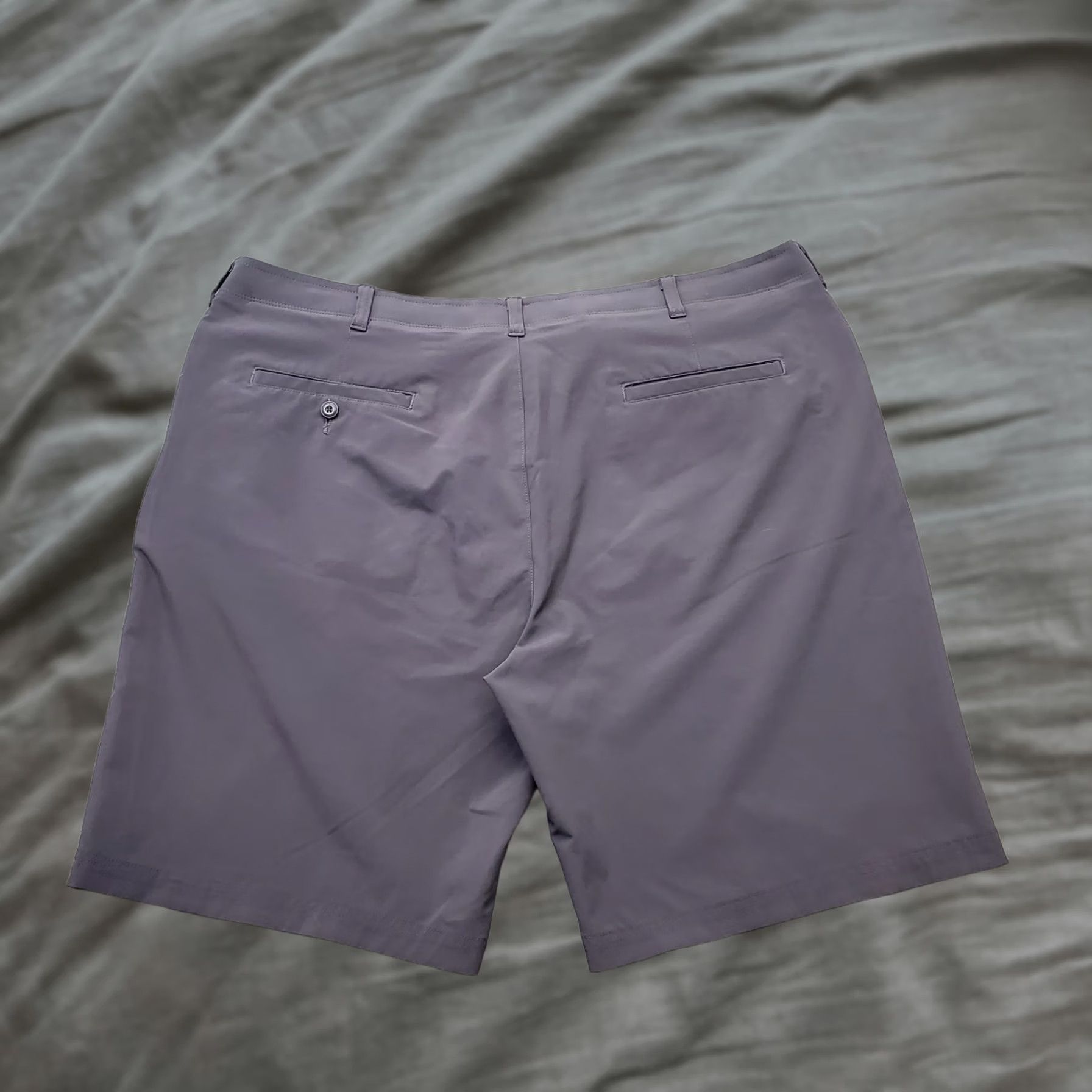 Hogan Ben Hogan Mens Chino Shorts Gray 42 Regular Fit Stretch Waistband Slash Pocket Casual Outdoor Summer 90s Size US 42 / EU 58 - 1 Thumbnail