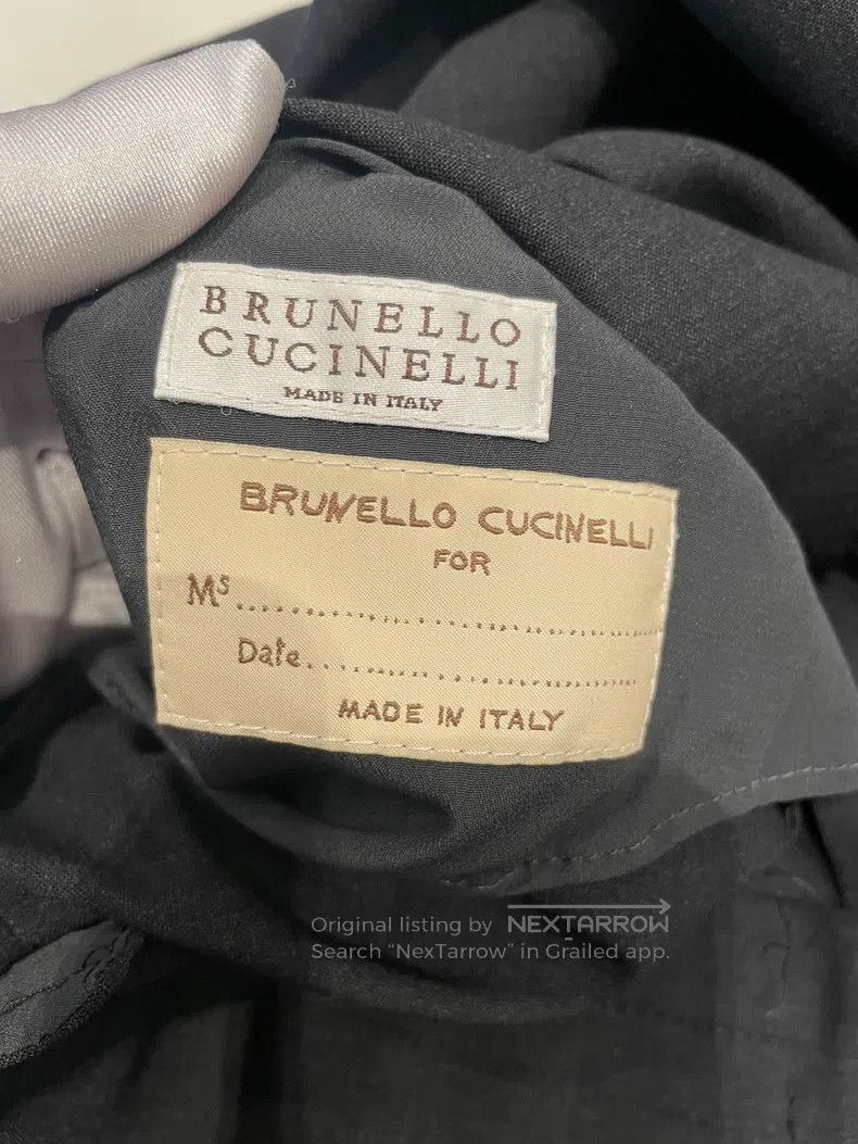 Brunello Cucinelli Brunello Cucinelli Black New Wool Suit Jacket Size XS / US 0-2 / IT 36-38 - 5 Thumbnail