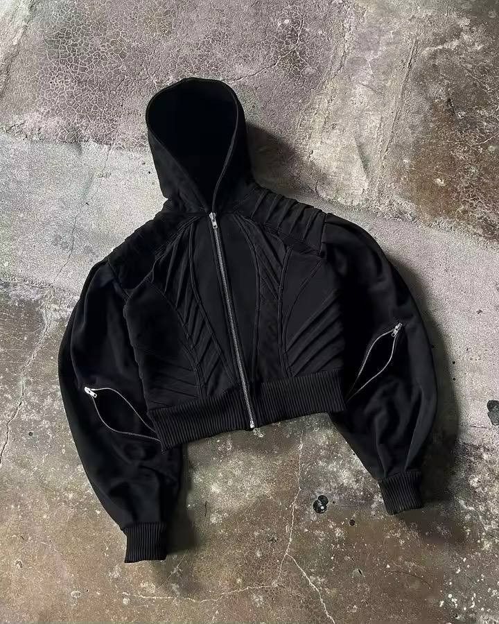 Japanese Brand × Vintage zip-up hoodie with voluminous design Size US XL / EU 56 / 4 - 4 Thumbnail