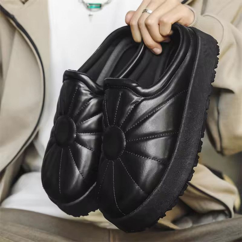 Japanese Brand Minimalist Quilted Platform Slip-On Mules | Padded Lug Sole Size US 10 / EU 43 - 7 Thumbnail