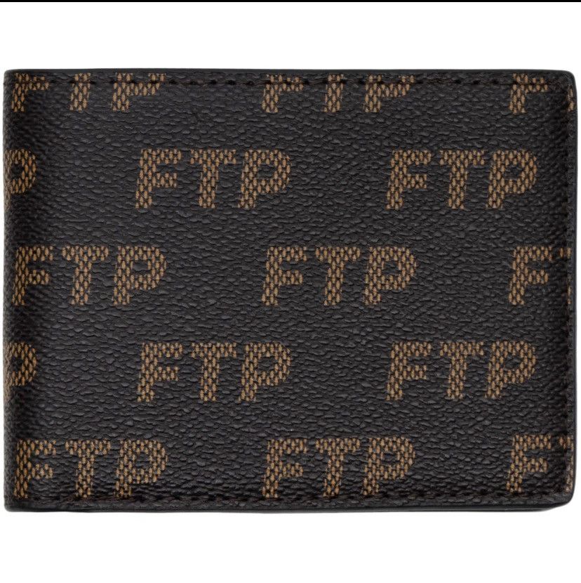 FTP Logo Repete Wallet Brown