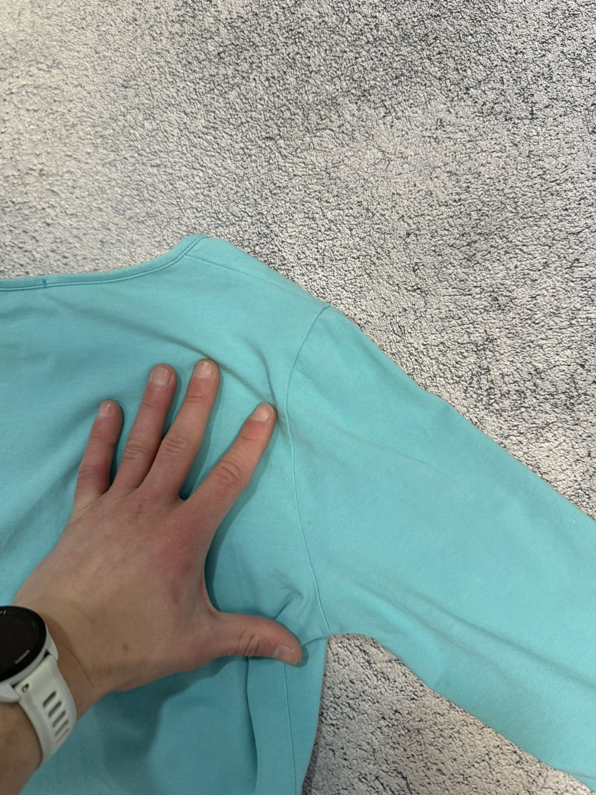 Moncler Moncler Women V Neck Top Turquoise Stretch Long Sleeve L Size L / US 10 / IT 46 - 21 Thumbnail