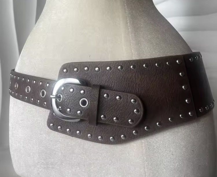 Japanese Brand Y2K Retro Style Buckle Modern Belt Oversized Waise Band Size ONE SIZE - 3 Thumbnail