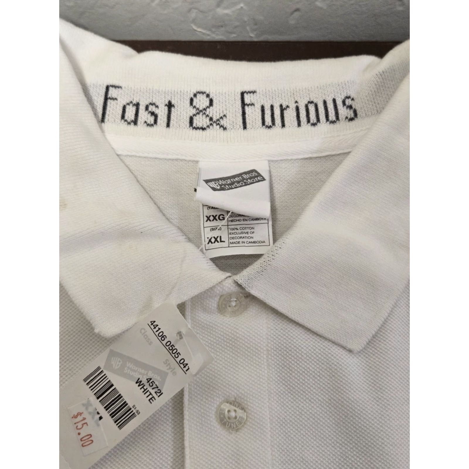 Vintage Warner Bros Polo Shirt Mens 2XL White Speedy Gonzales Embroidered Fast & Furious Size US XXL / EU 58 / 5 - 4 Thumbnail