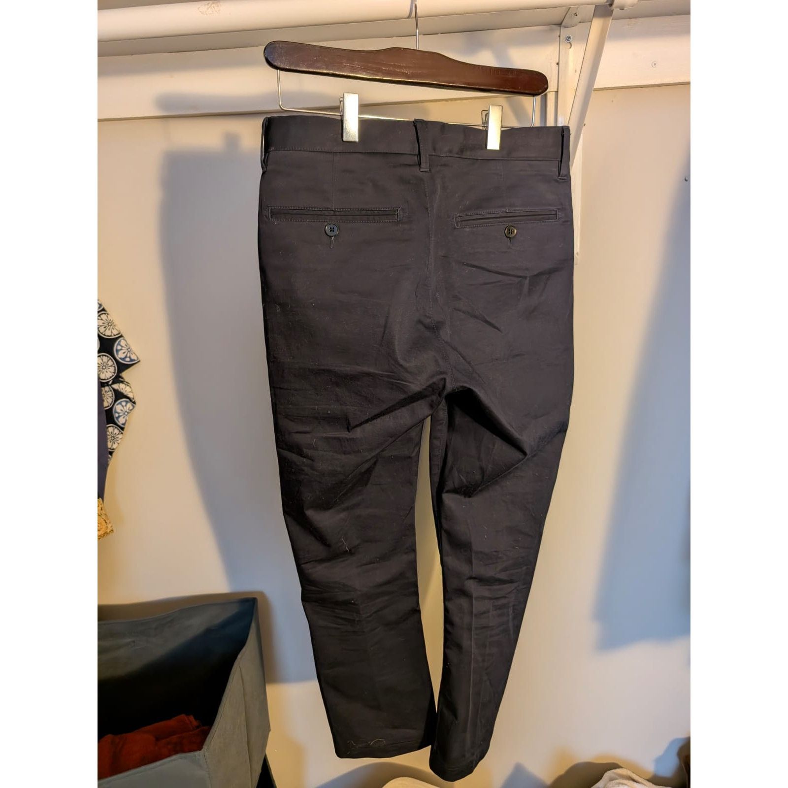 Acne Studios ACNE Roc Satin Navy Chino (46) Size US 30 / EU 46 - 3 Thumbnail