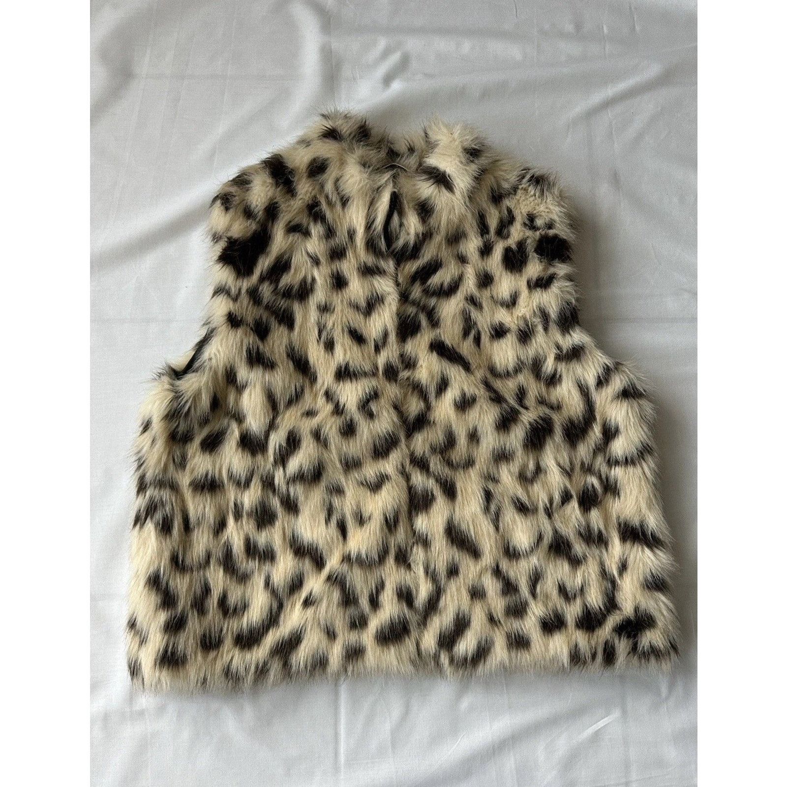 Freeworld NWT Boutique Faux Leopard Print Hooded Fur Vest Pockets M Size M / US 6-8 / IT 42-44 - 3 Thumbnail