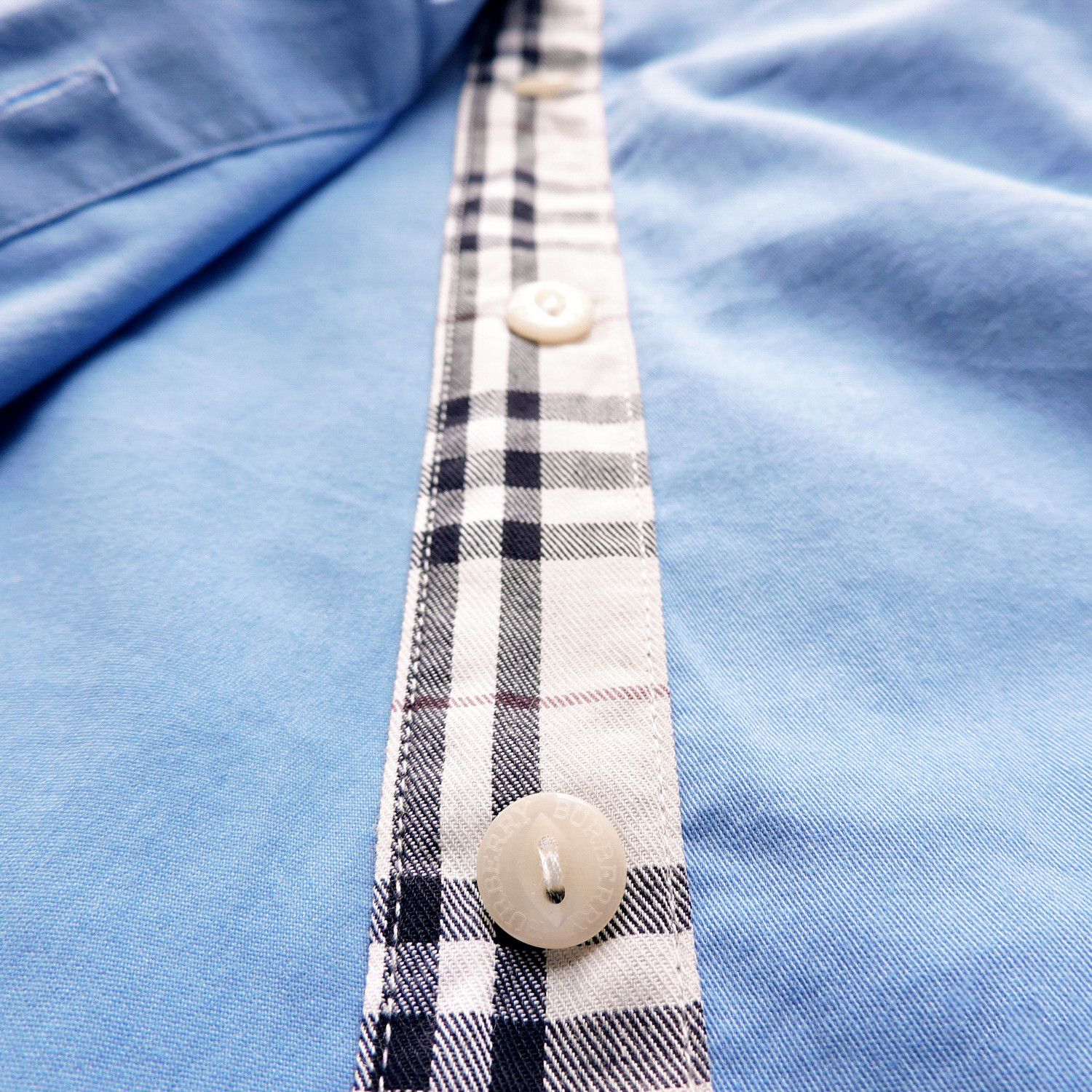 Burberry BURBERRY BLUE CHECK LONG SLEEVE SHIRT Size M / US 6-8 / IT 42-44 - 4 Thumbnail